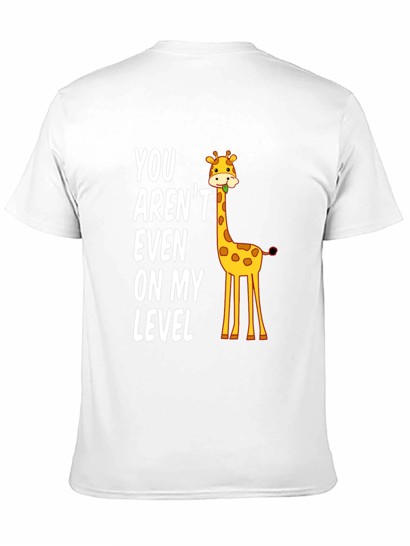 Black Funny Giraffe Level T-Shirt view 11