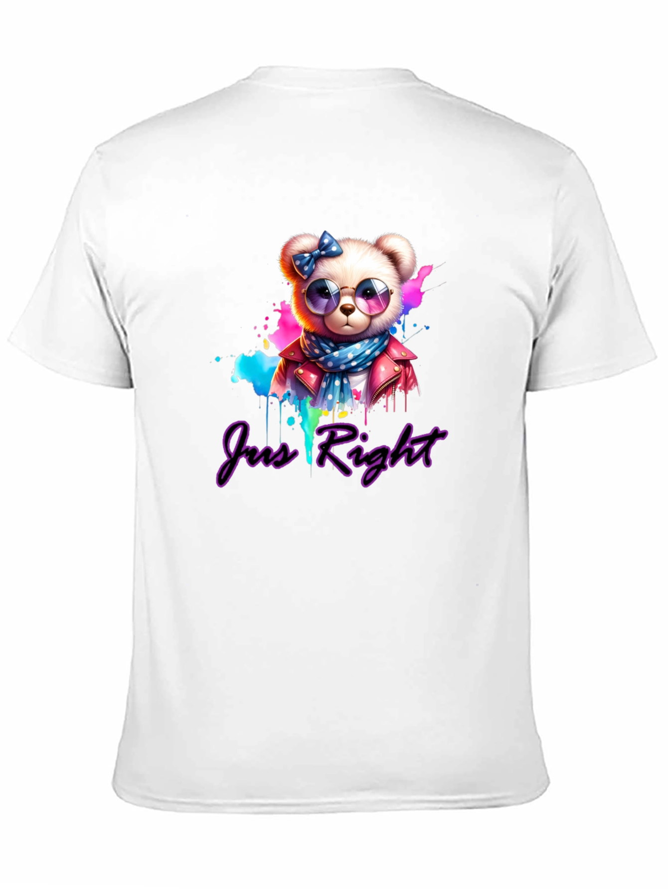 Just Right Bear Graphic Tee - Trendy Style - 11