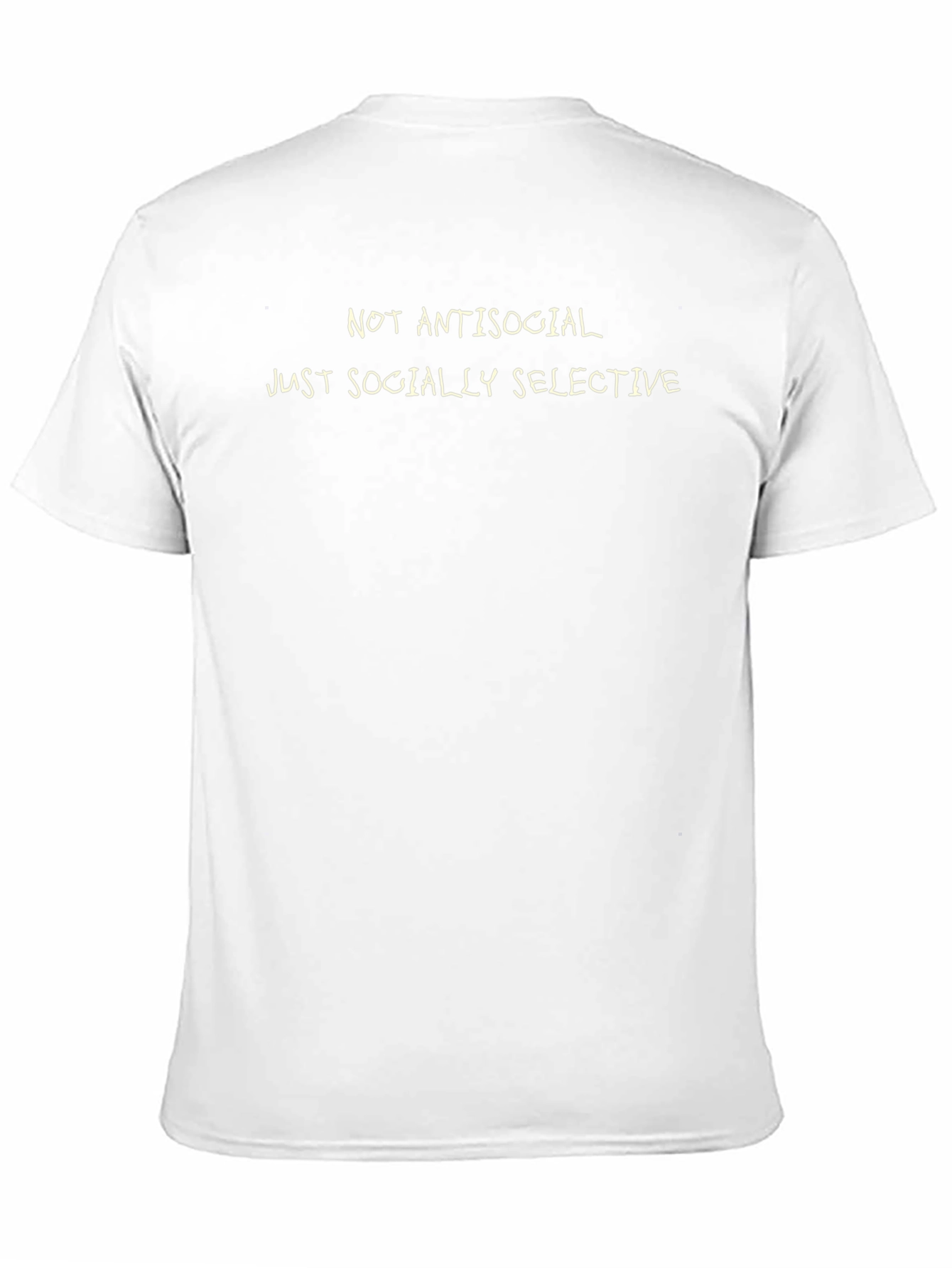 Black Not Antisocial Socially Selective Black T-Shirt view 11