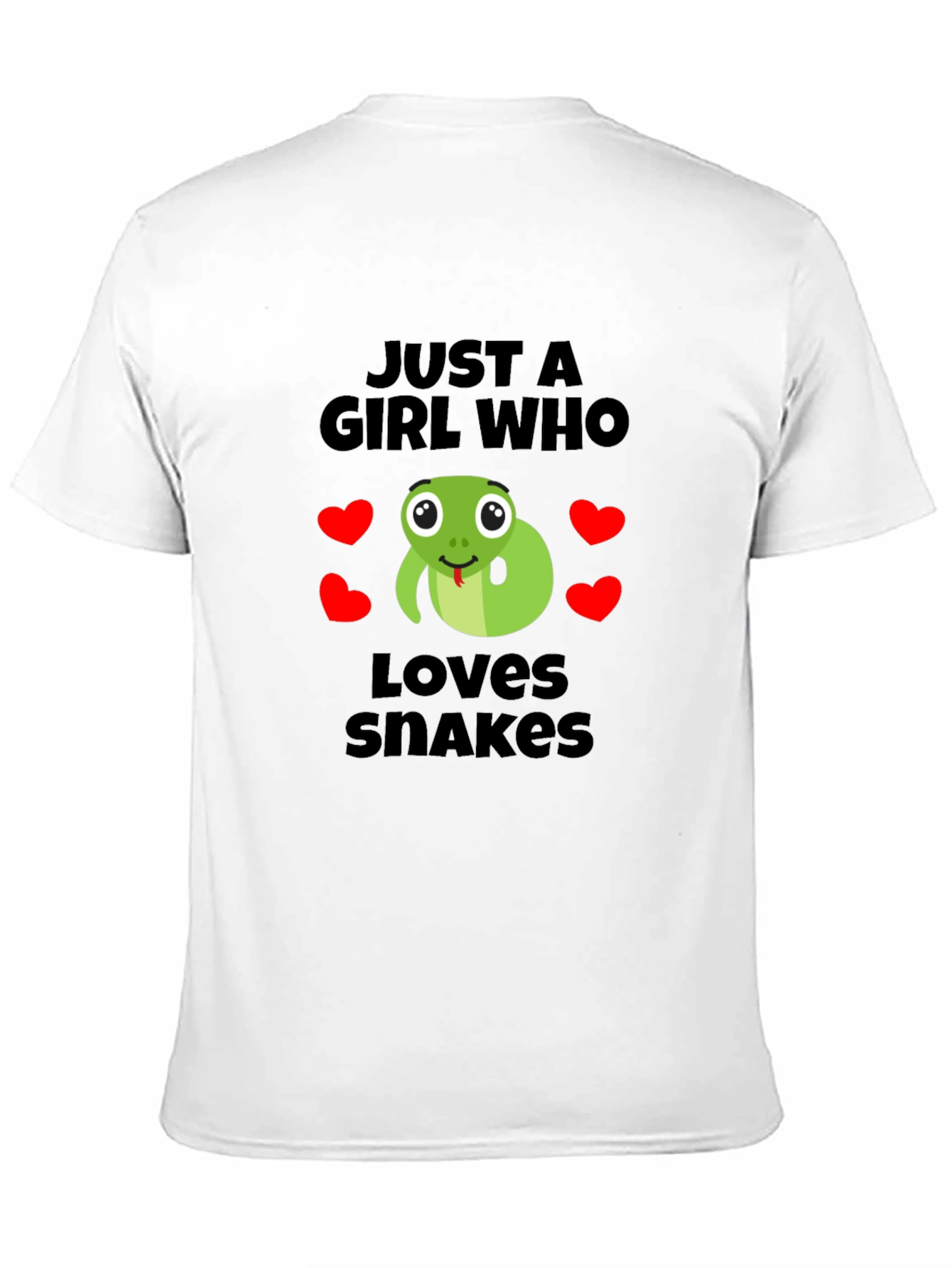 Black Just a Girl Who Loves Snakes T-Shirt view 11