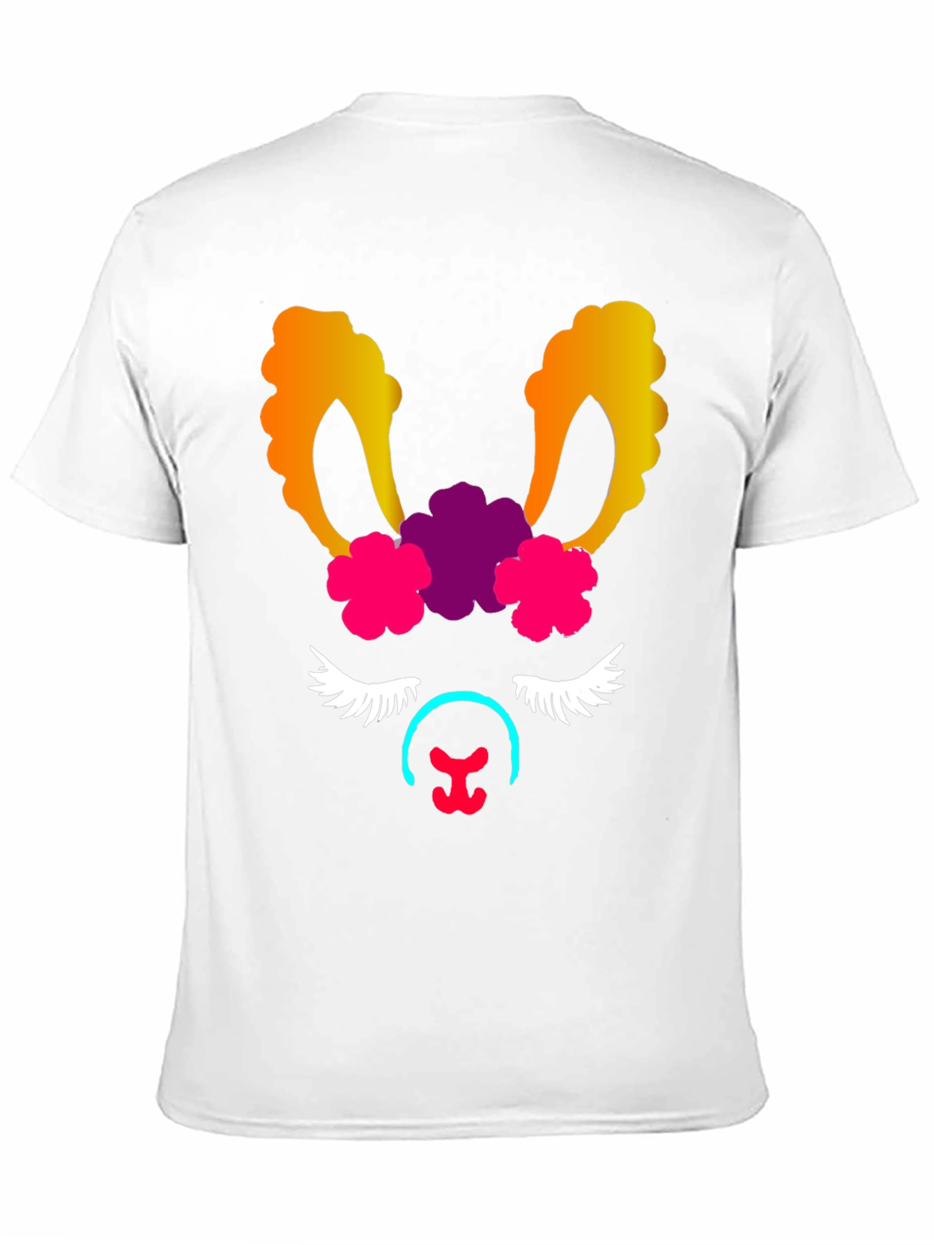 Black Llama Face Graphic Tee view 11