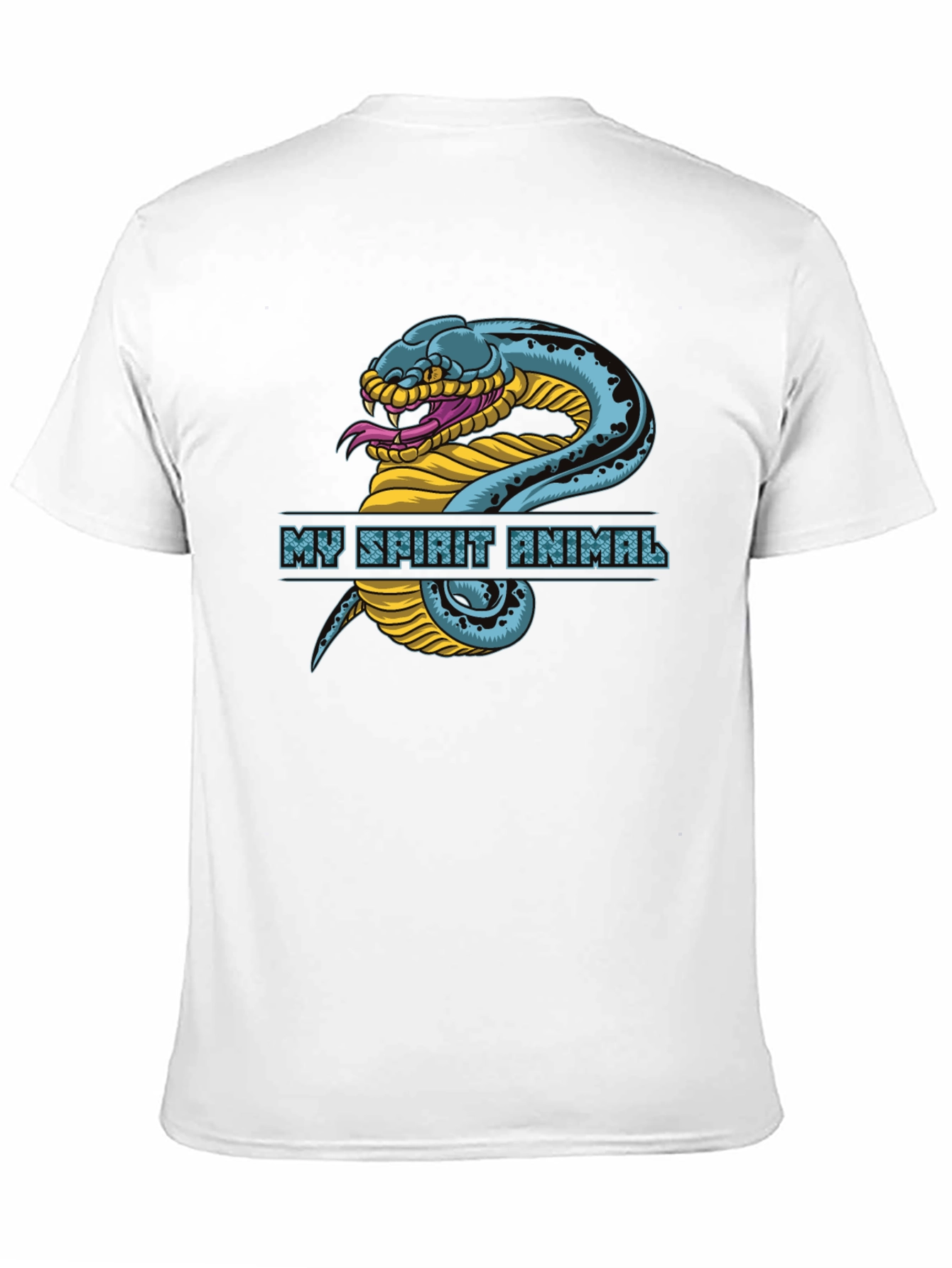 Black My Spirit Animal Snake Graphic T-Shirt view 11