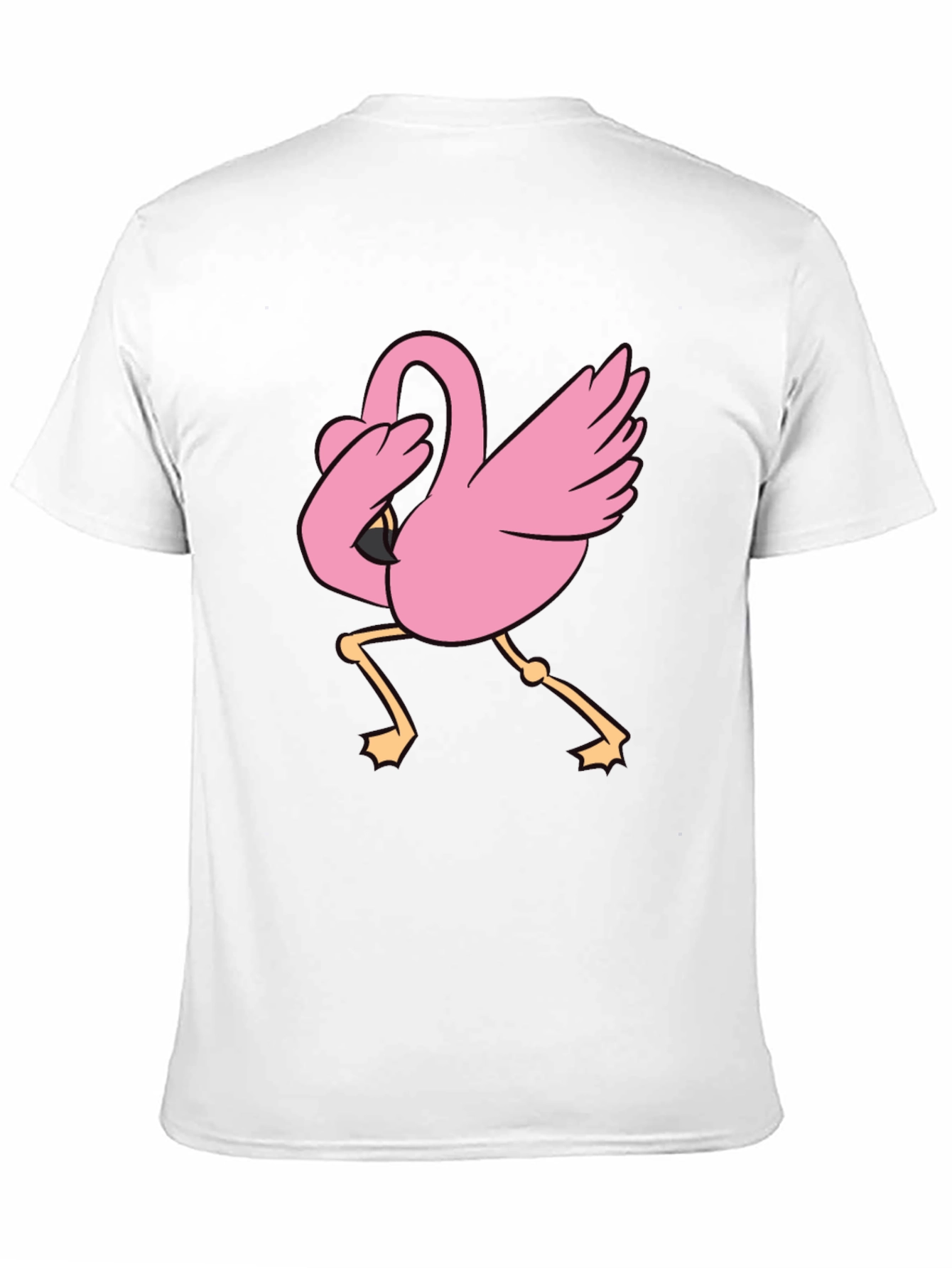 Black Dabbing Flamingo Black T-Shirt view 11