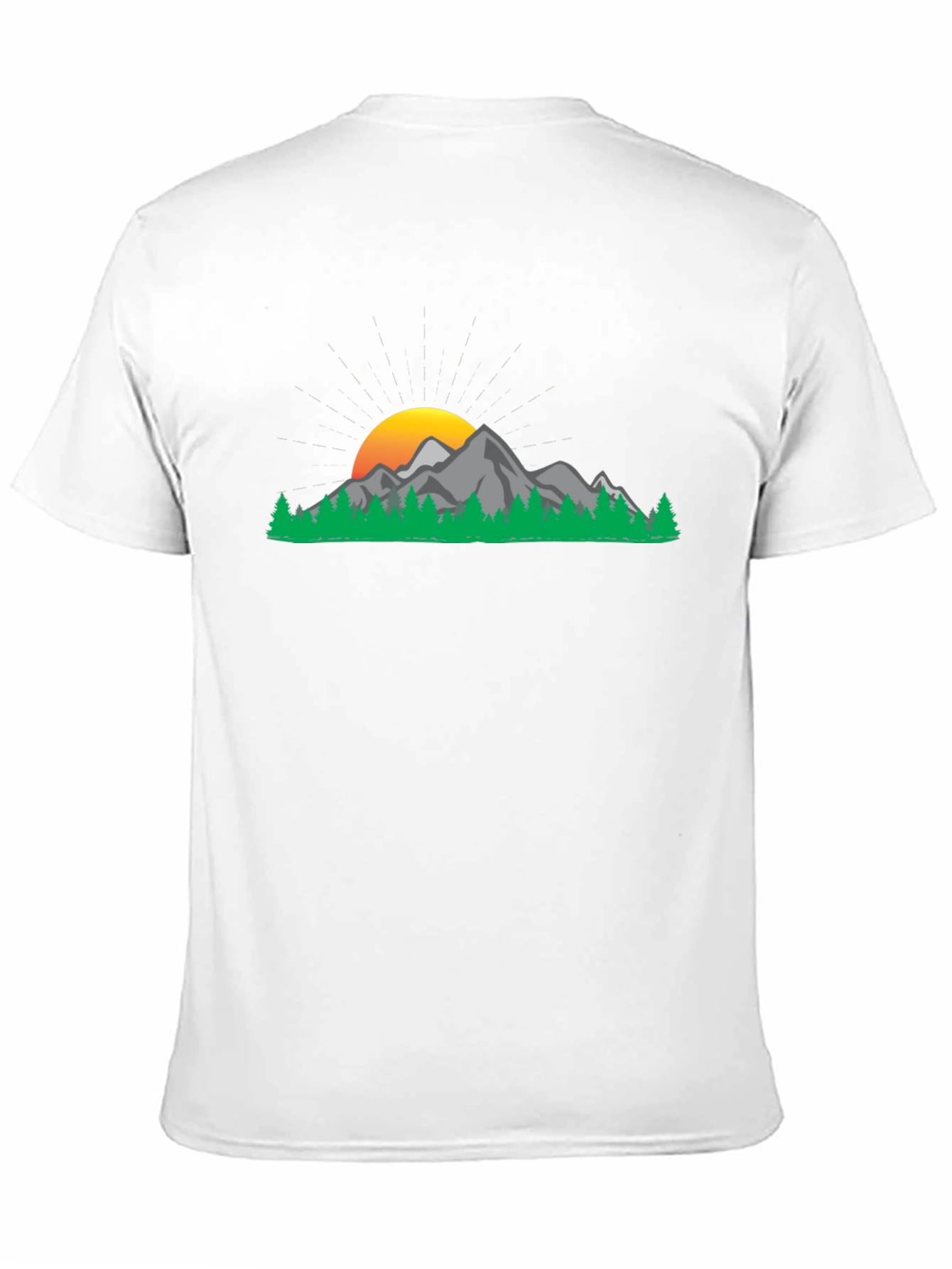 Black Mountain Sunset Graphic Tee - Nature Inspired Casual Wear view 11