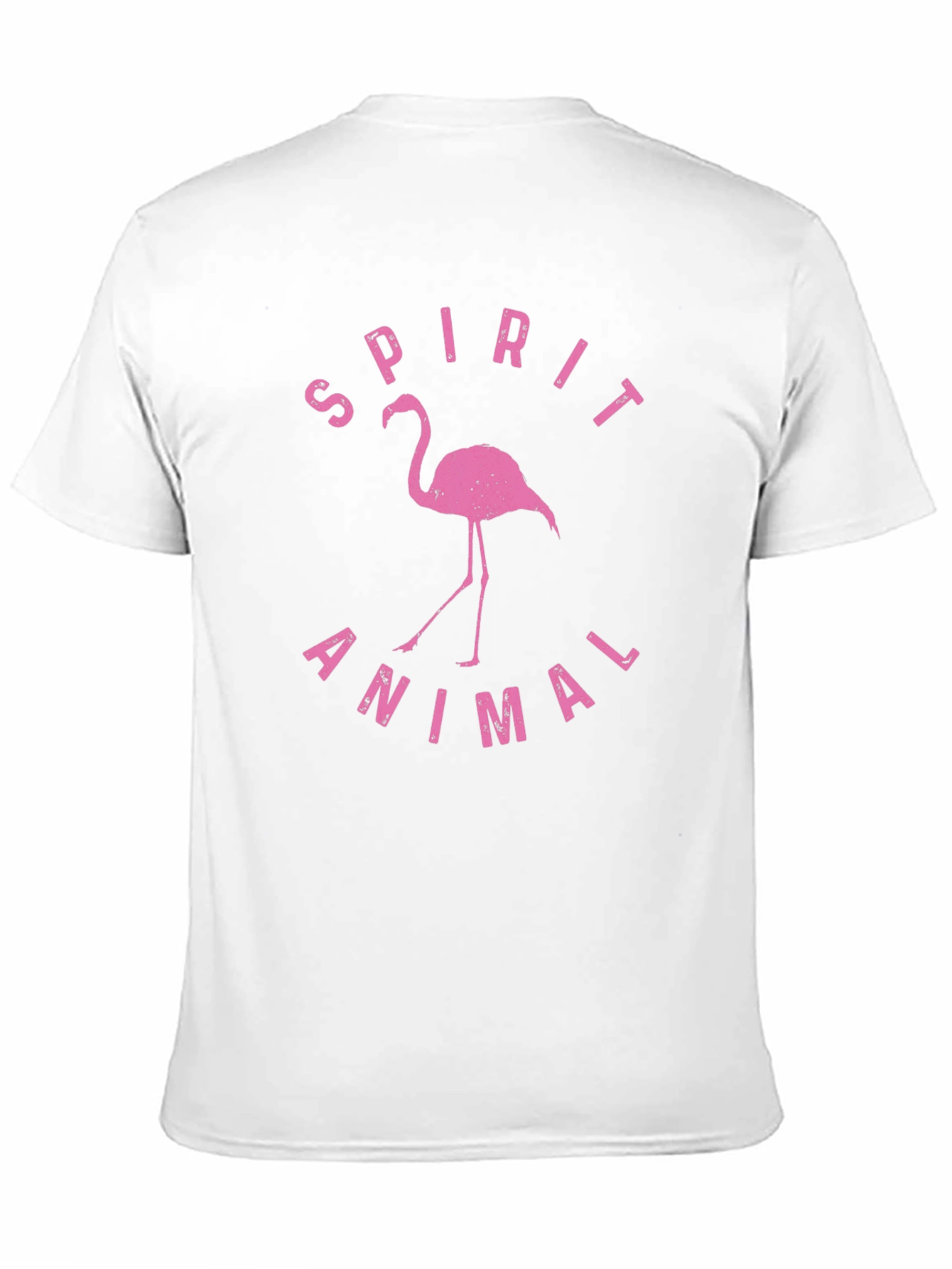 Black Spirit Animal Flamingo Graphic Tee - Black Cotton T-Shirt view 11