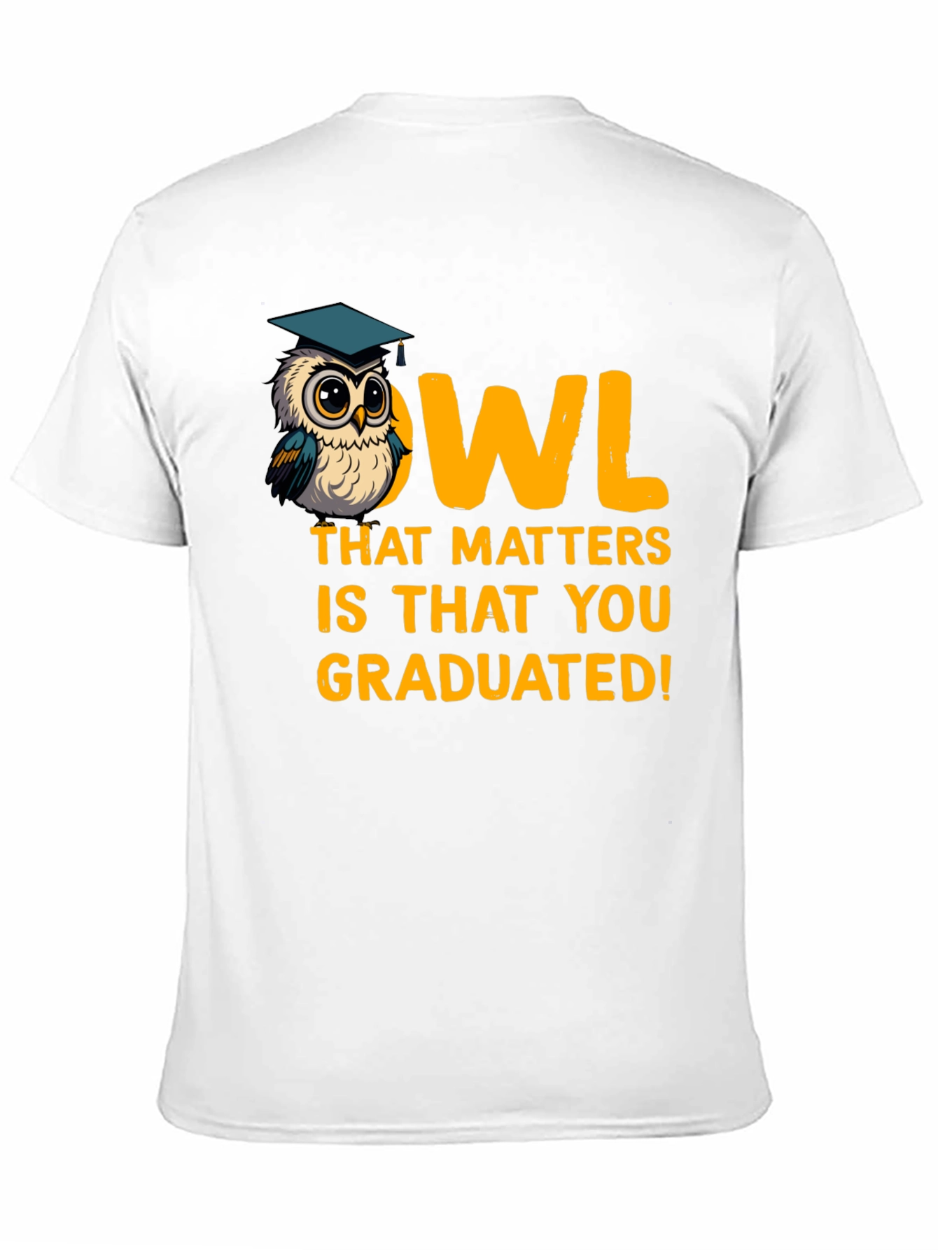 Black Graduation Owl T-Shirt - Congrats Grad! view 11