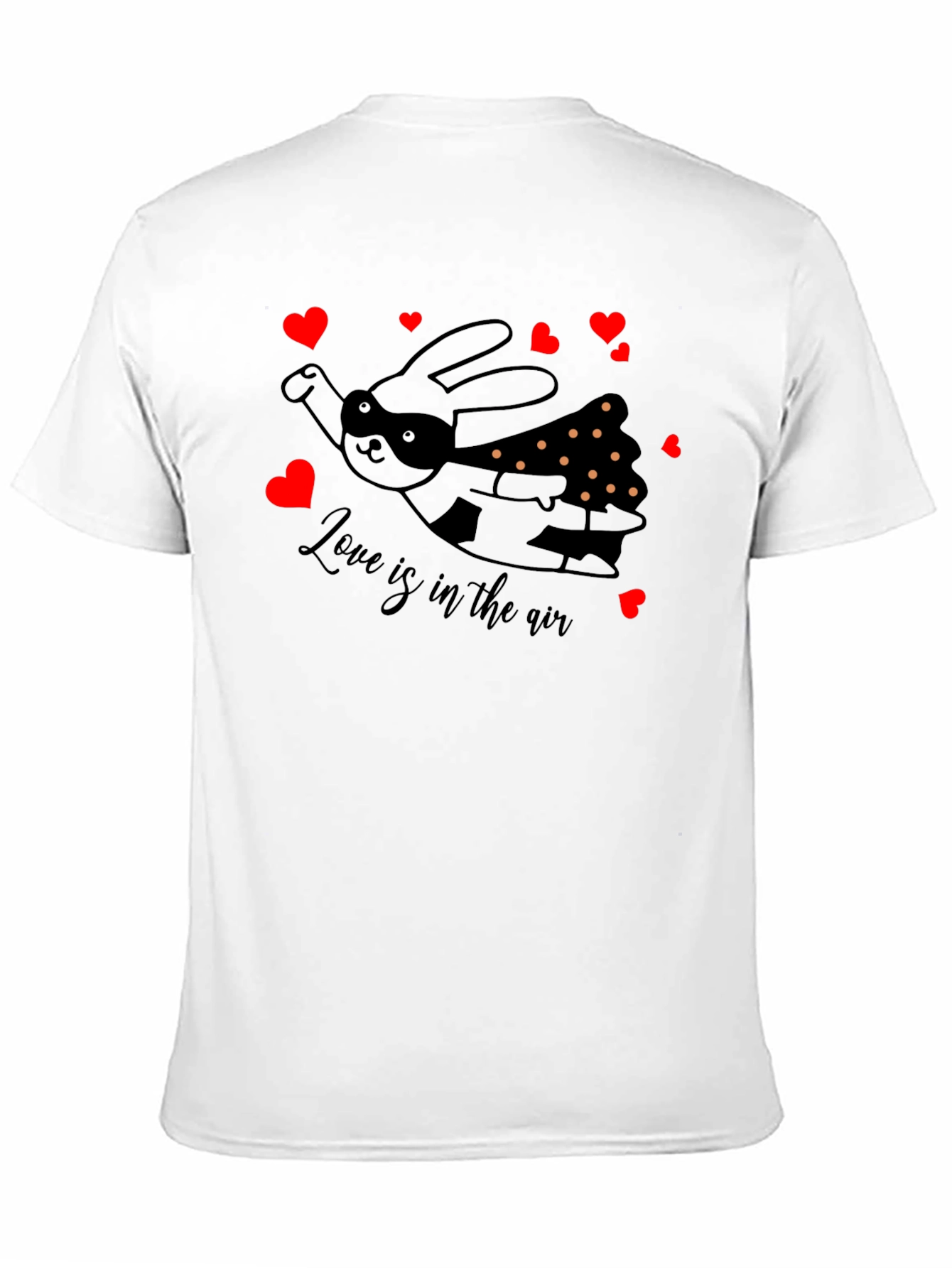 Black Love is in the Air Valentine's Bunny T-Shirt view 11
