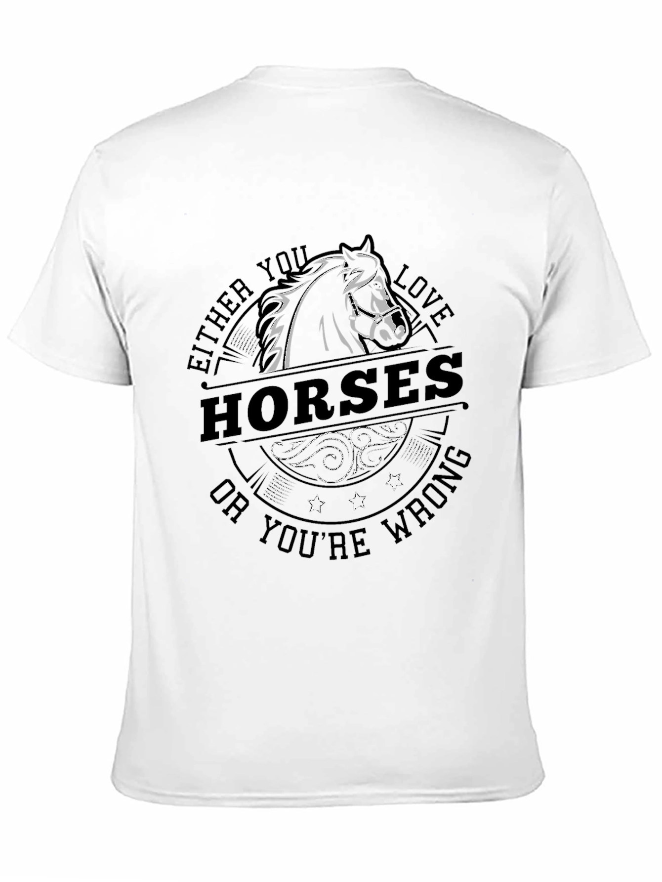Black Horse Lover T-Shirt - Horses or Wrong! view 11