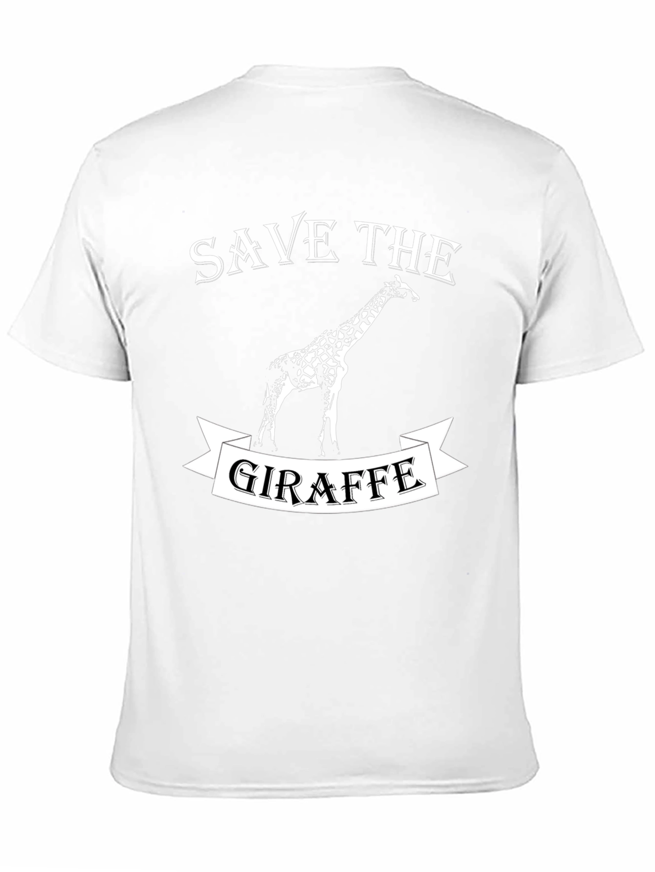 Black Save the Giraffe Graphic Tee - Animal Lover Shirt view 11