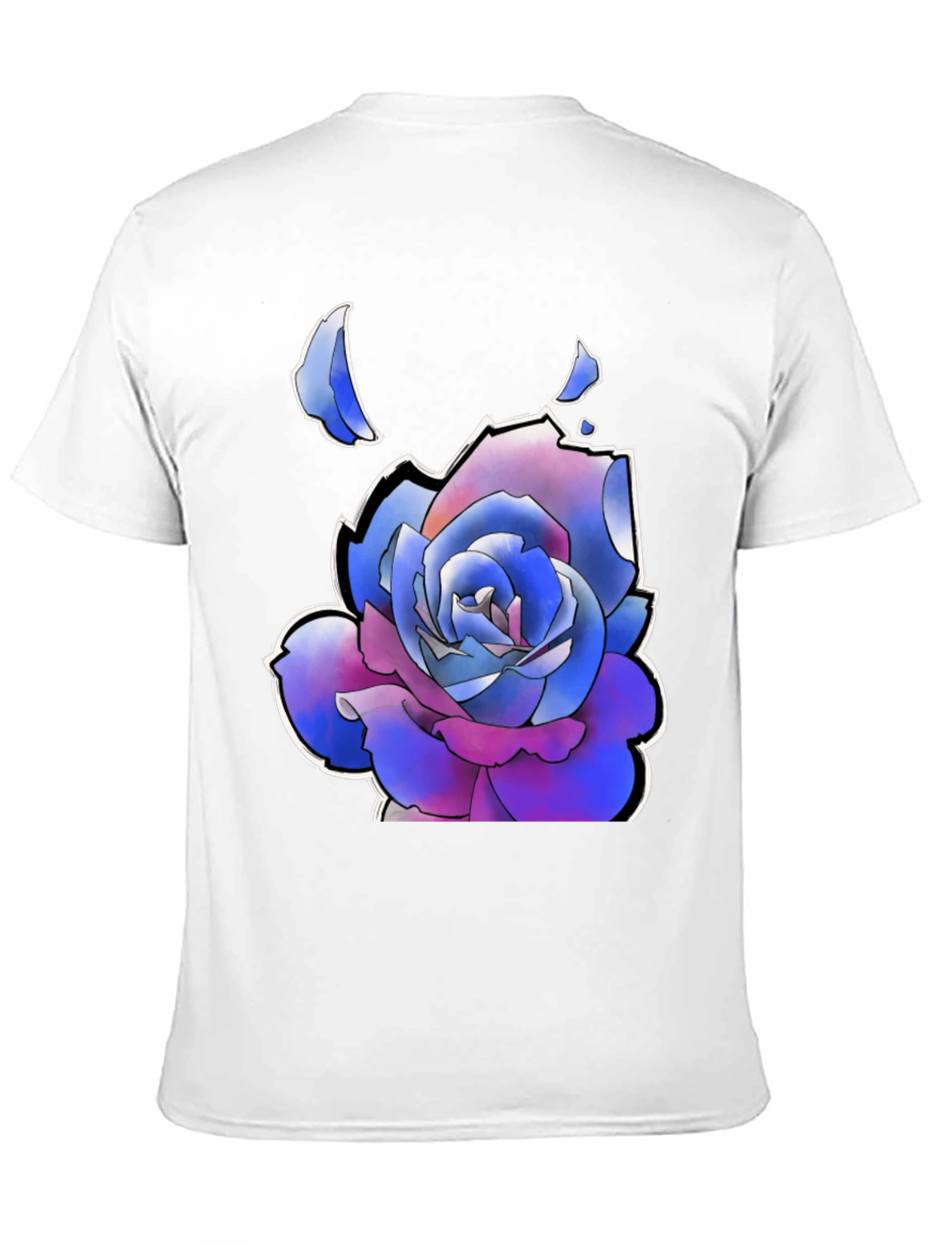 Black Rose Graphic T-Shirt - Black Casual Tee view 11