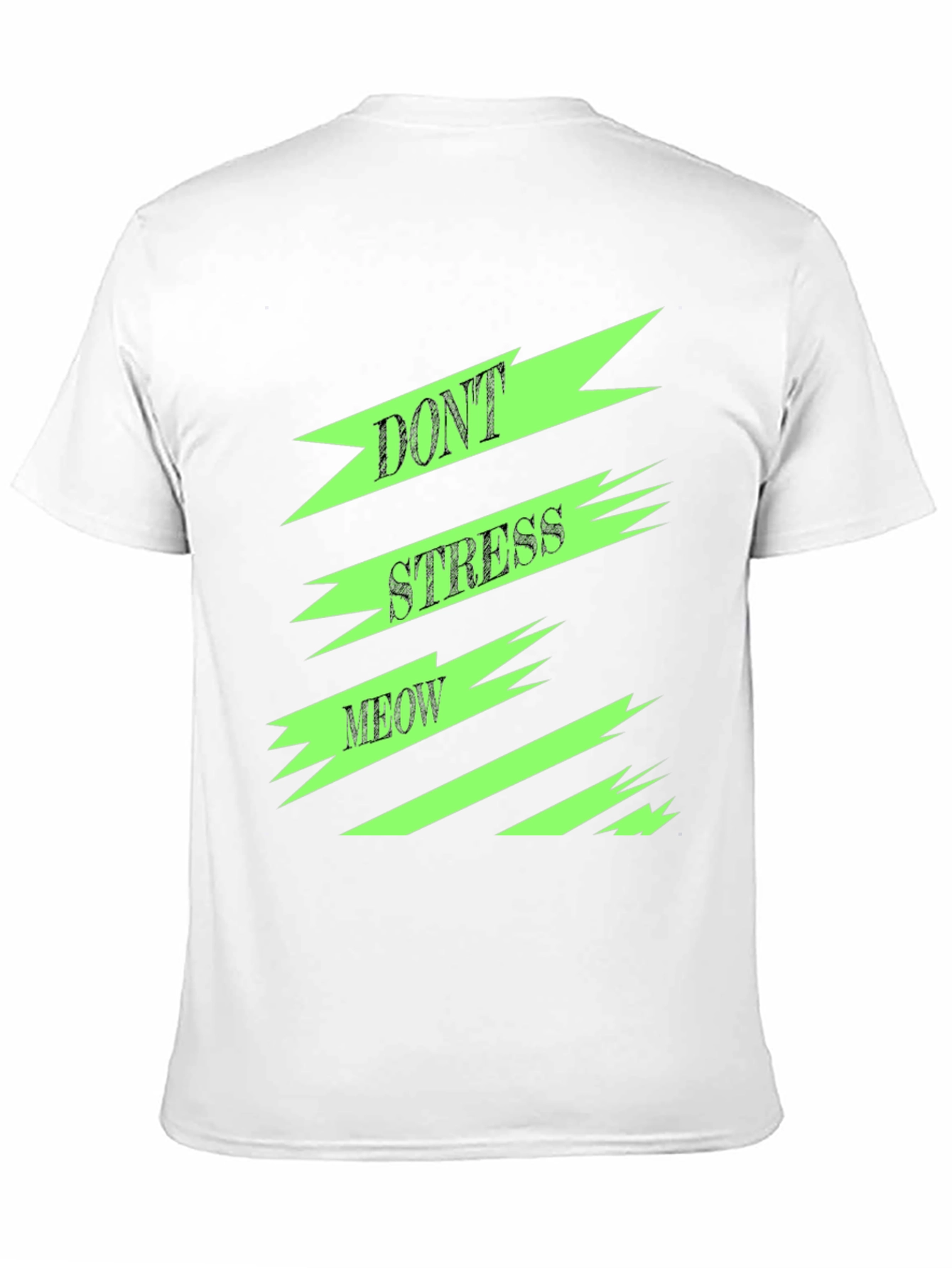 Black Don't Stress Meow Graphic T-Shirt view 11