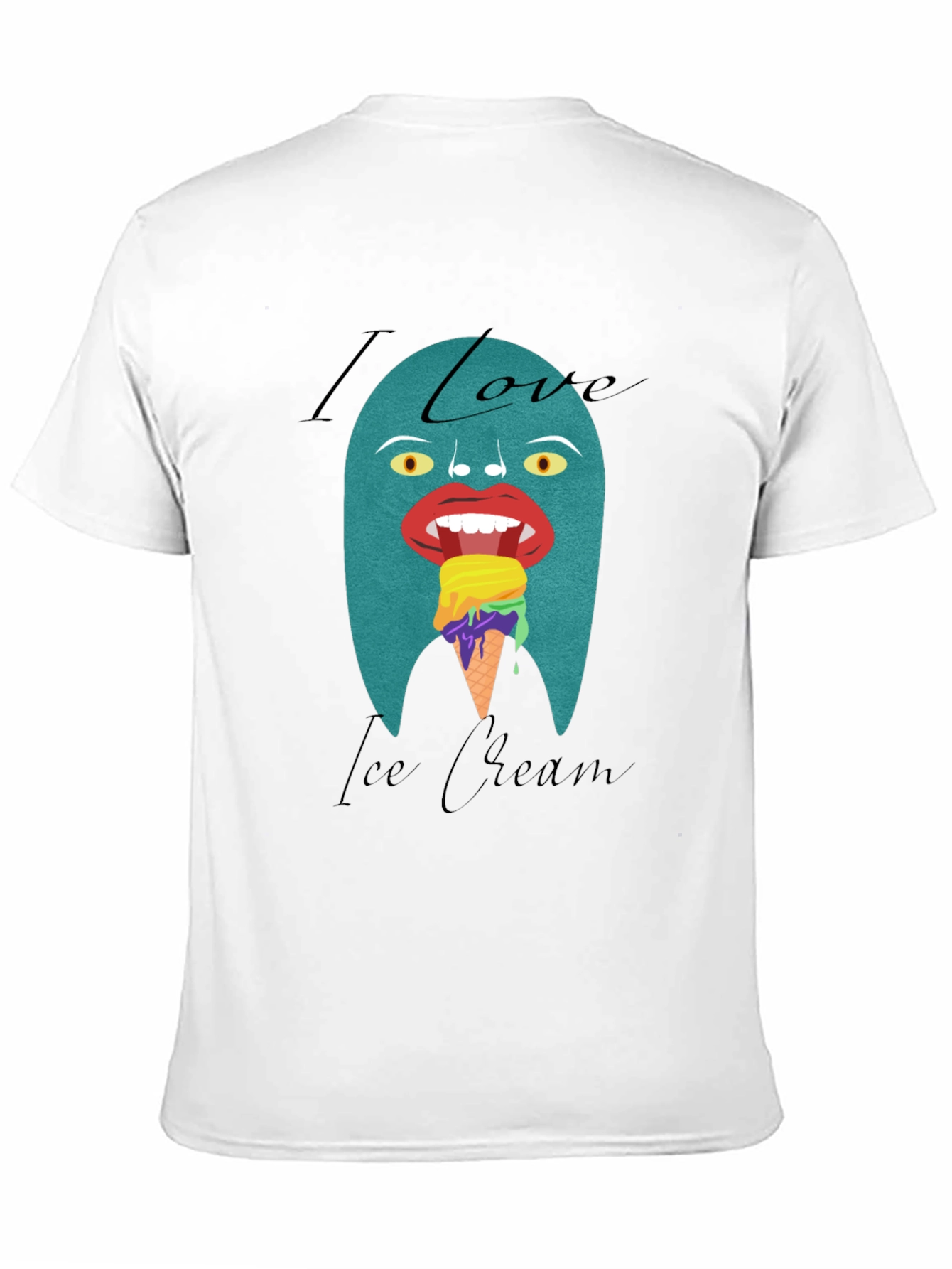 Black I Love Ice Cream Graphic T-Shirt view 11