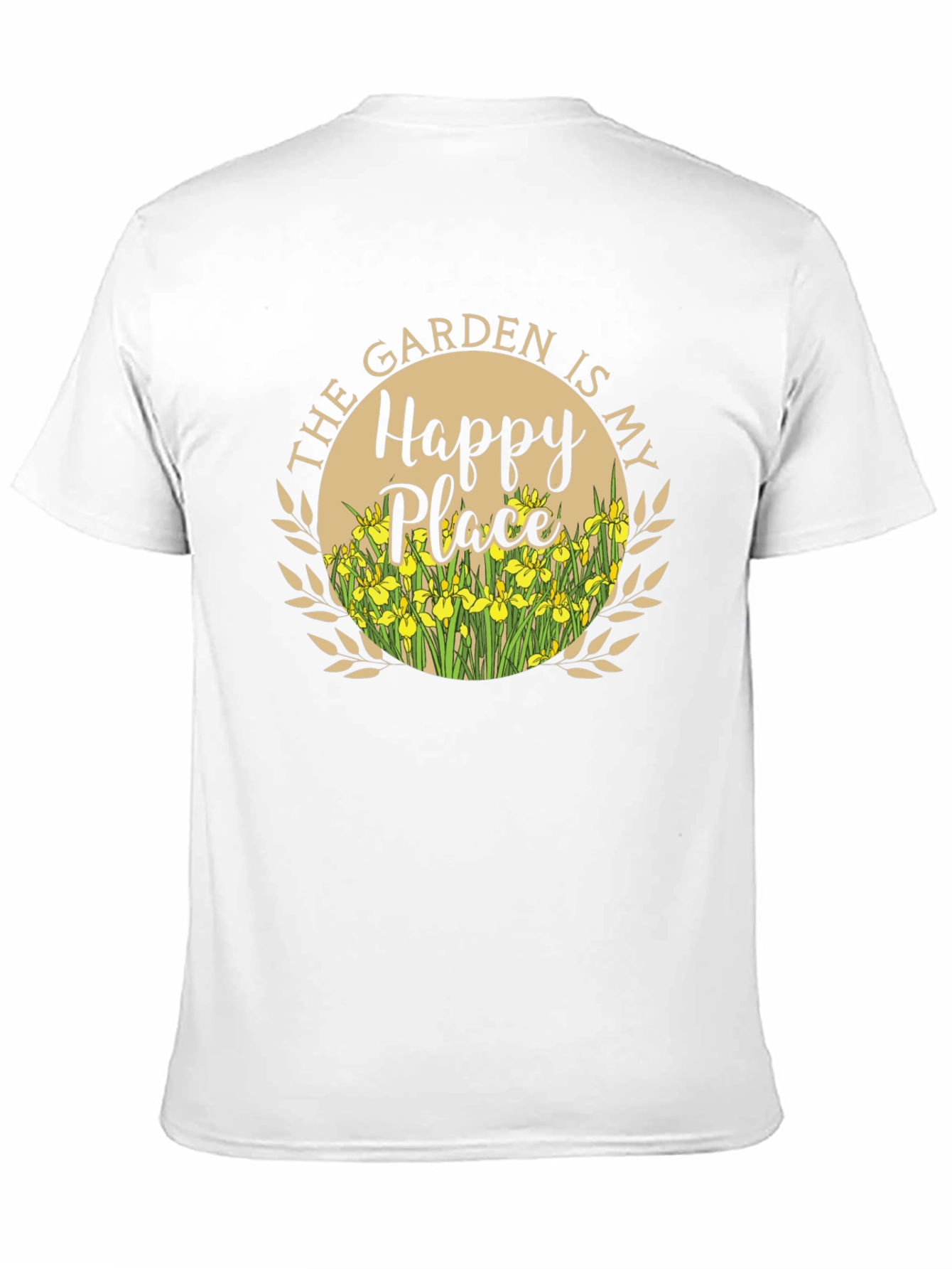 Black The Garden is My Happy Place Black T-Shirt view 11