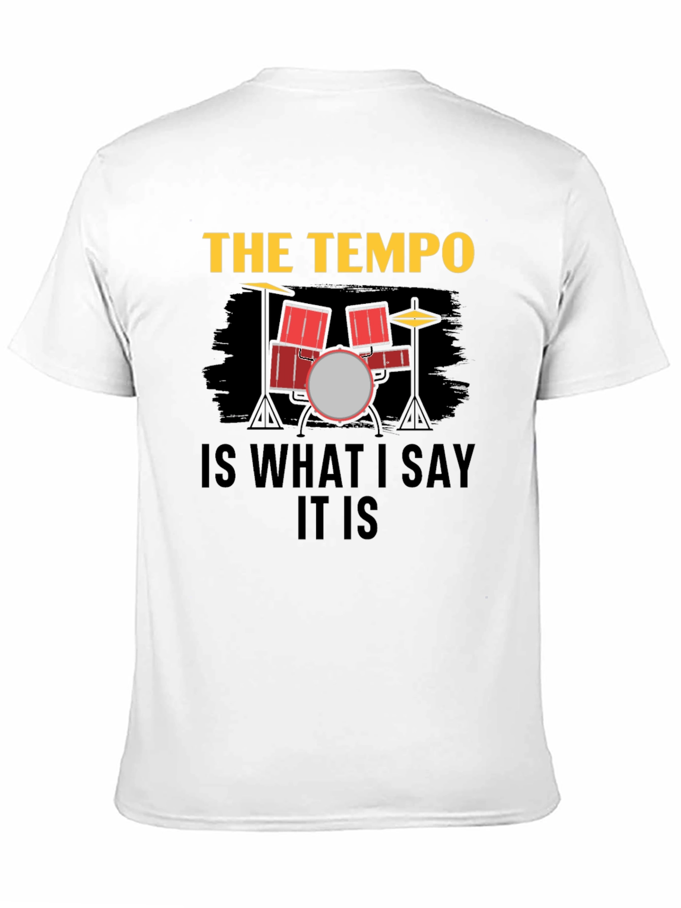 Black Drummer's Tempo Graphic Tee - Music Lover's T-Shirt view 11