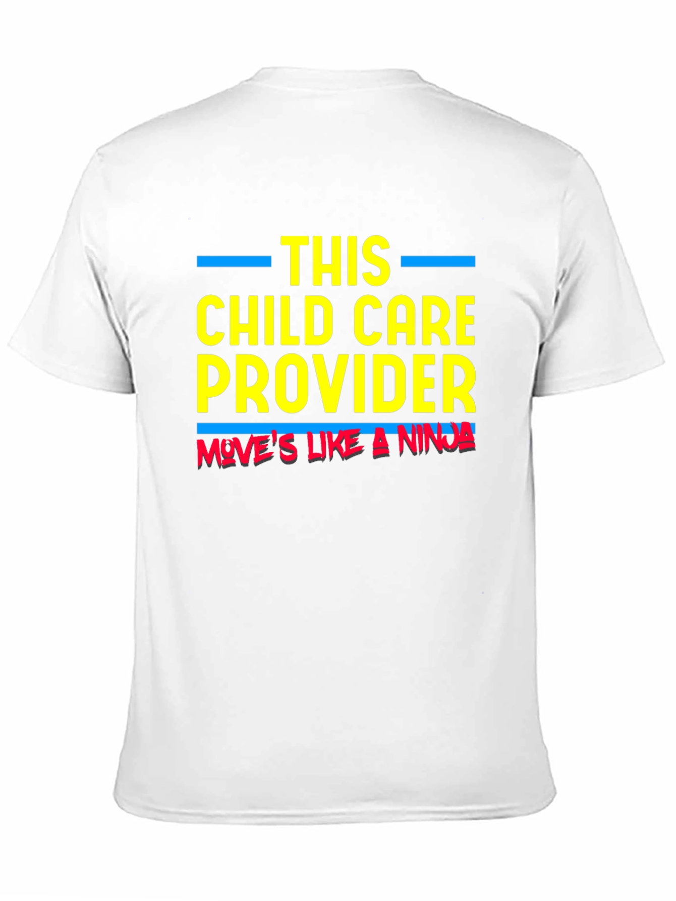 Black Child Care Provider Ninja T-Shirt view 11