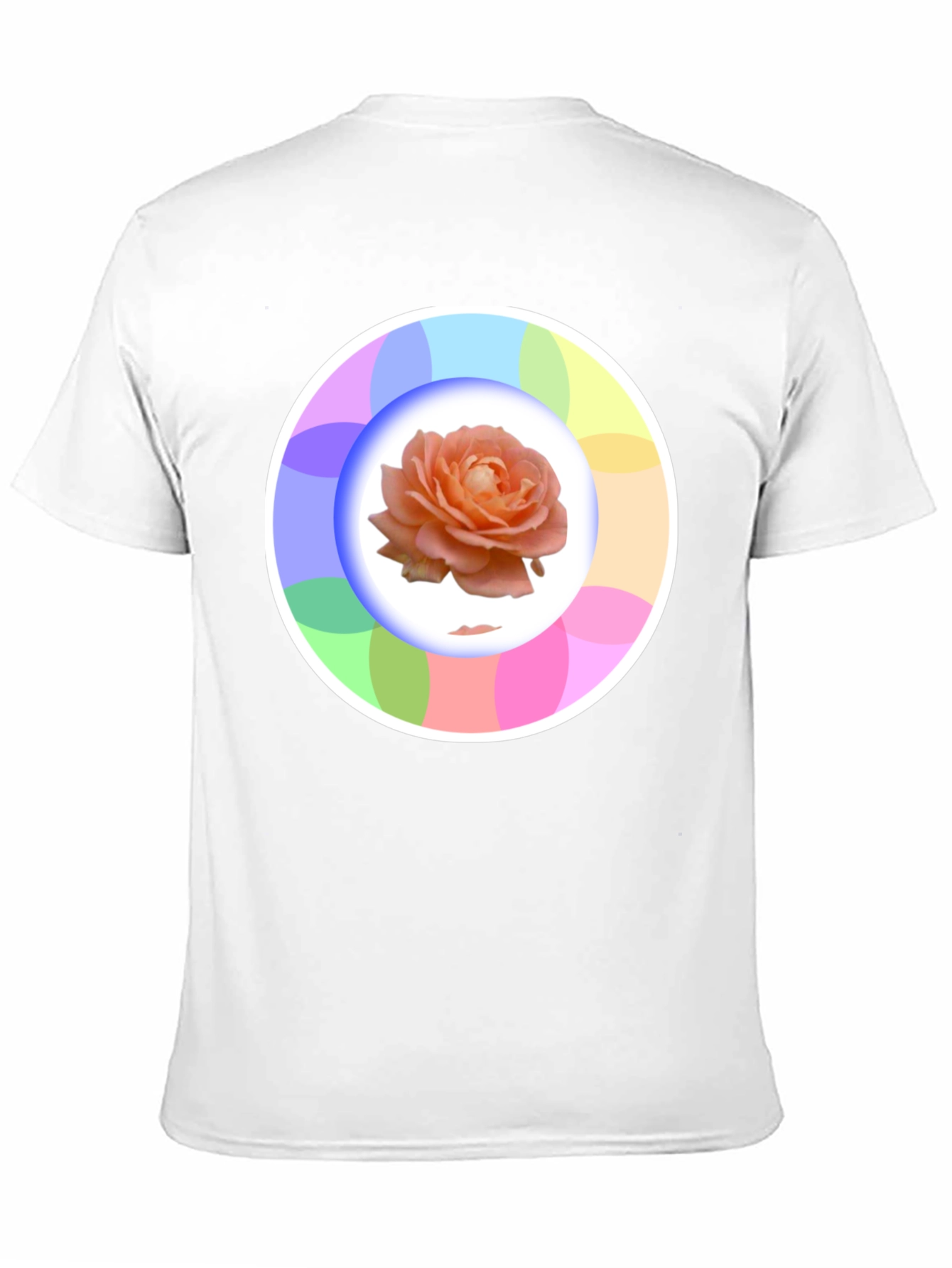 Black Rose Circle Graphic Black T-Shirt view 11
