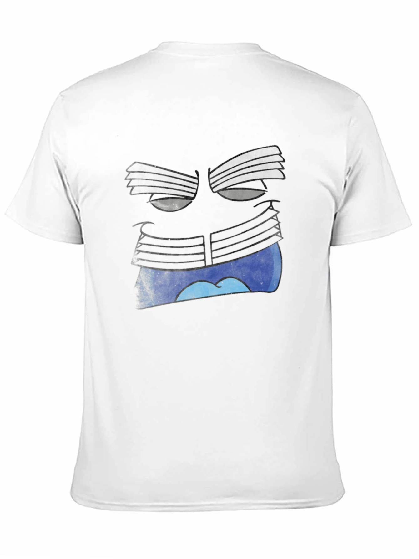 Surreal Face Graphic Black T-Shirt - 11