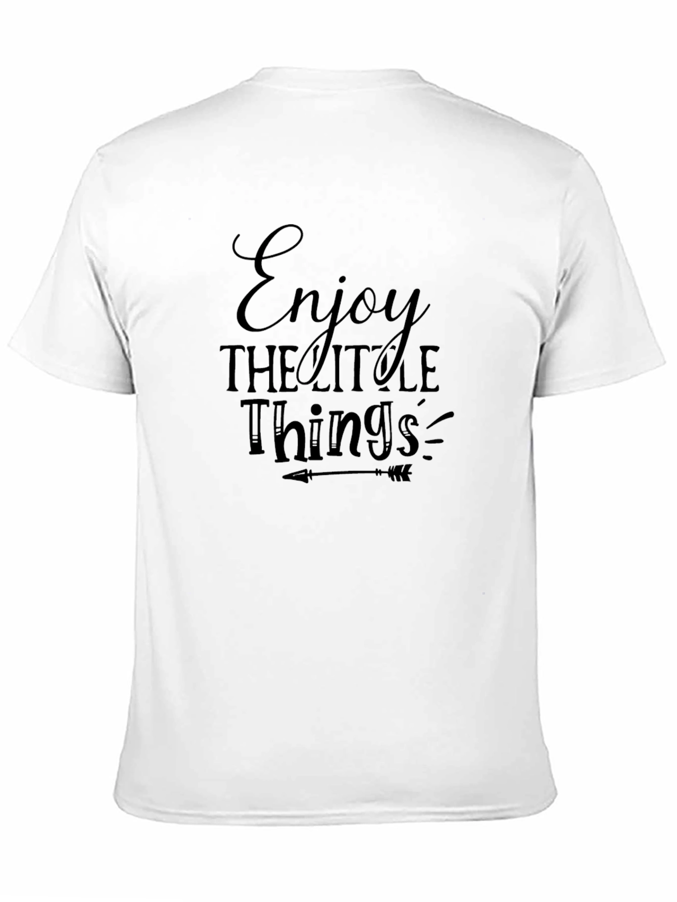 Black Enjoy the Little Things Black Graphic Tee view 11