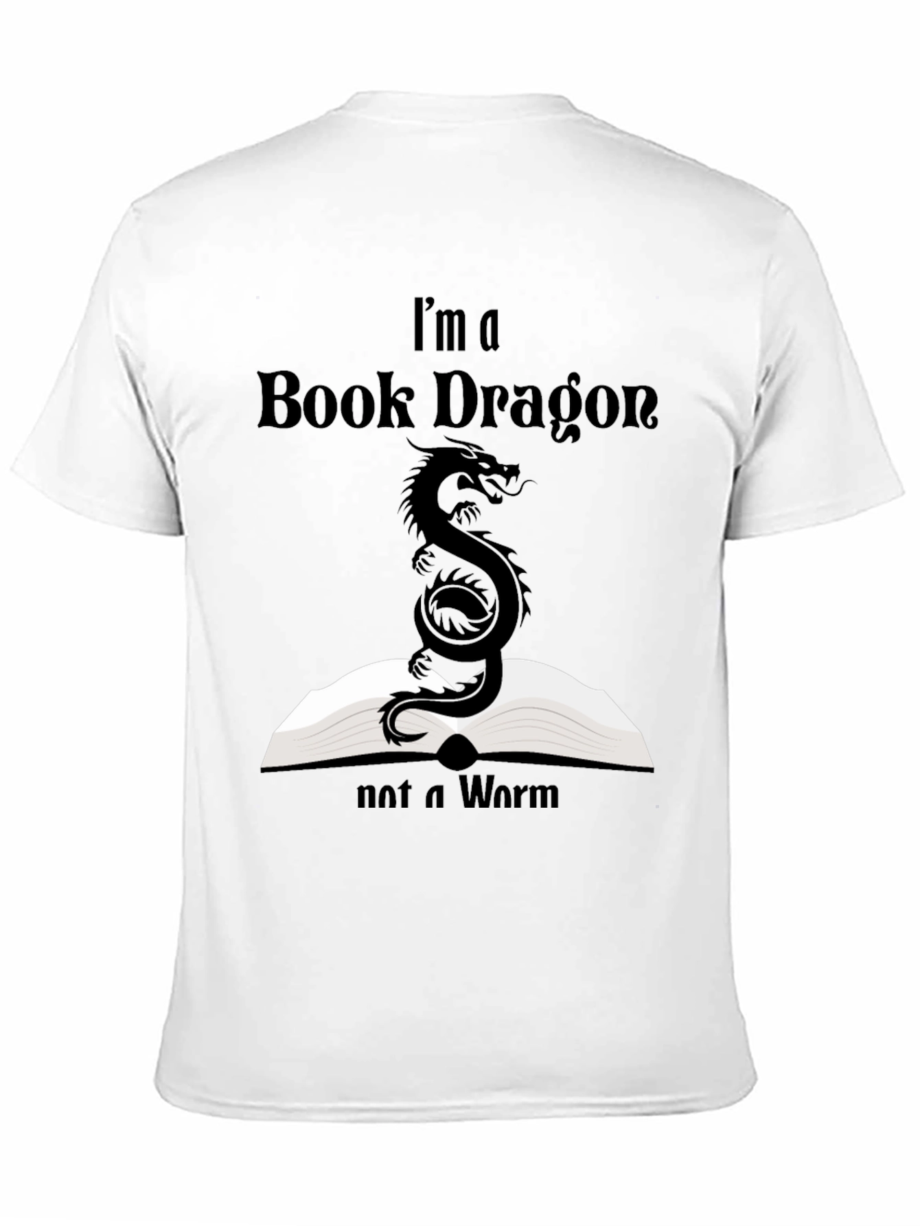 Black Book Dragon T-Shirt - Reading Lover's Tee view 11