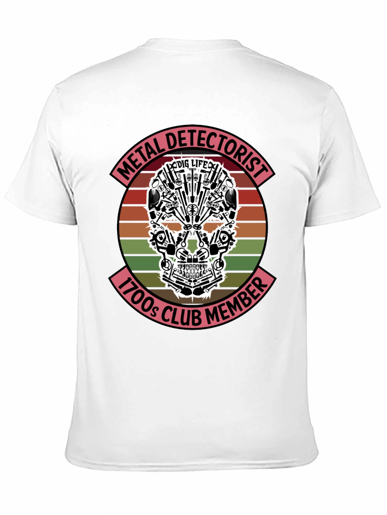 Black Metal Detectorist T-Shirt: 1700s Club Member view 11