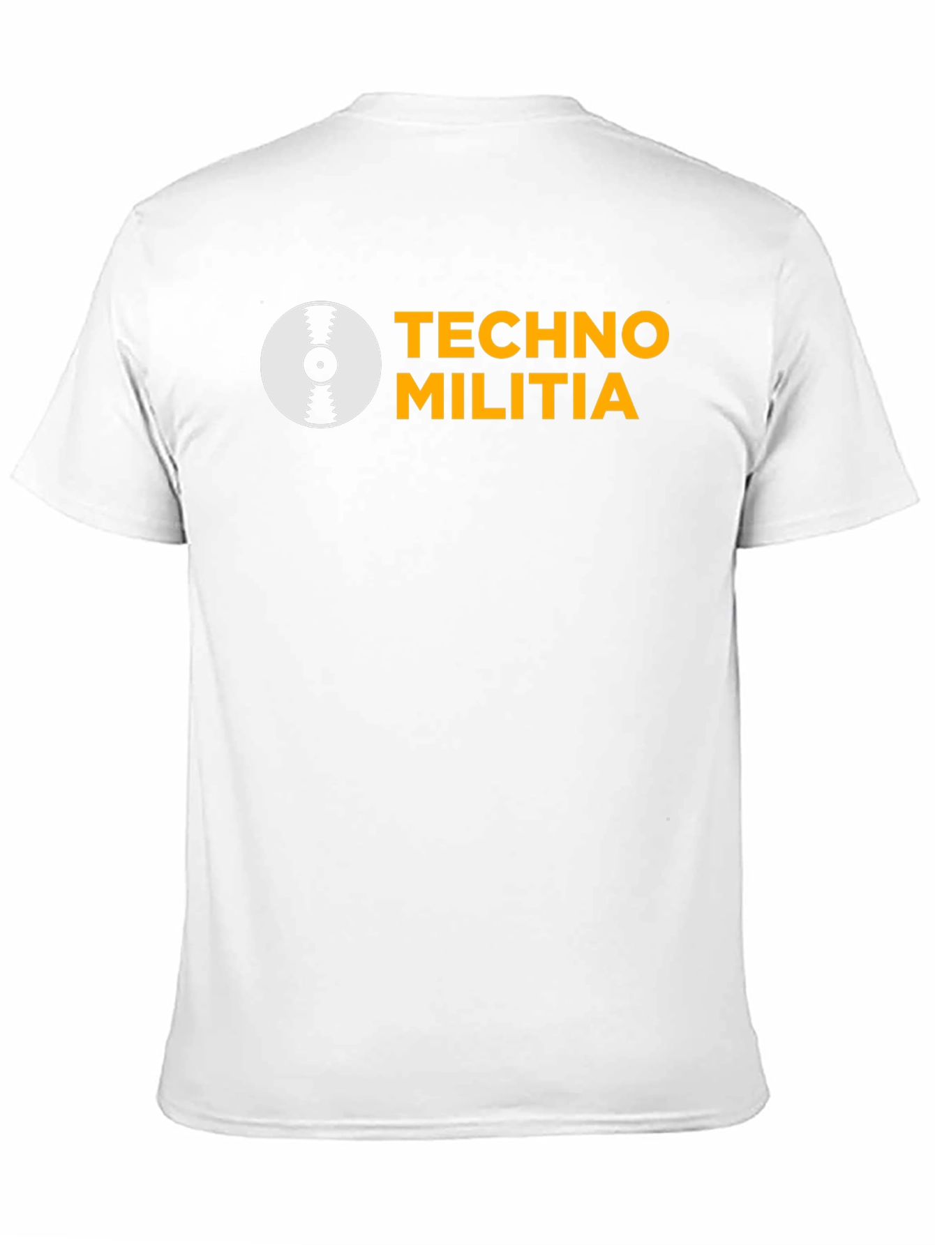 Black Techno Militia Graphic Tee - Black Cotton T-Shirt view 11