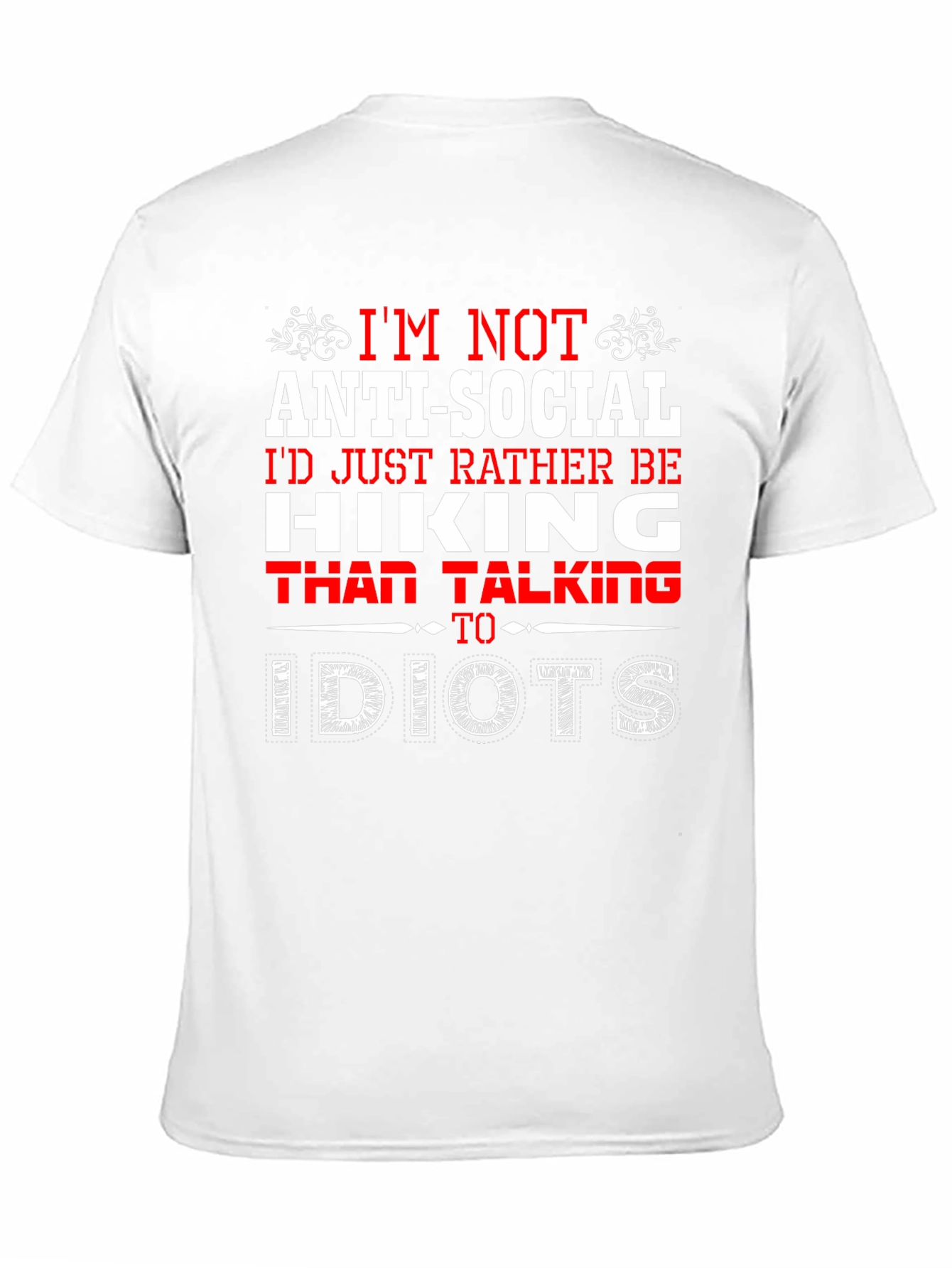 Black Funny Hiking T-Shirt - Anti-Social Outdoors Tee view 11