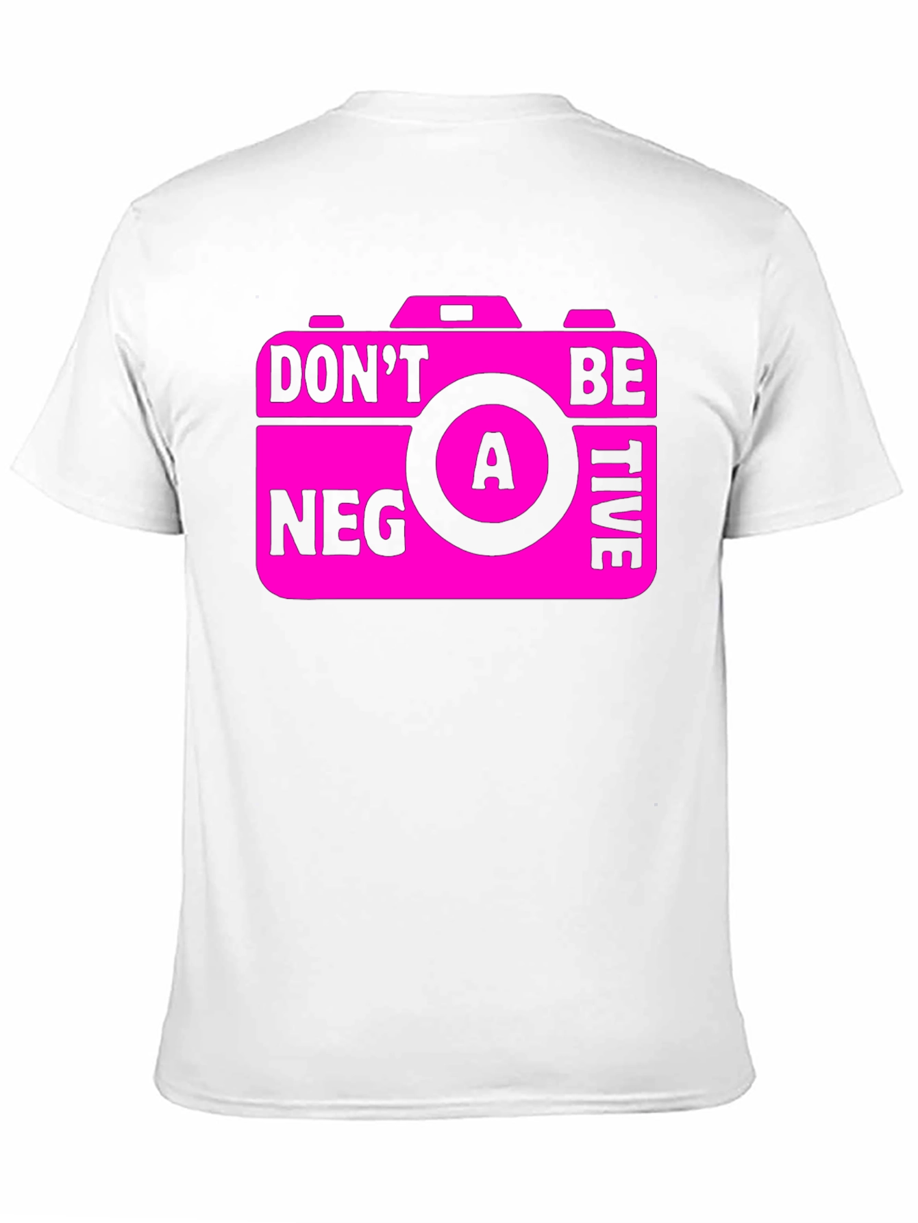Black Funny Camera Graphic T-Shirt - Don't Be A Negative! view 11