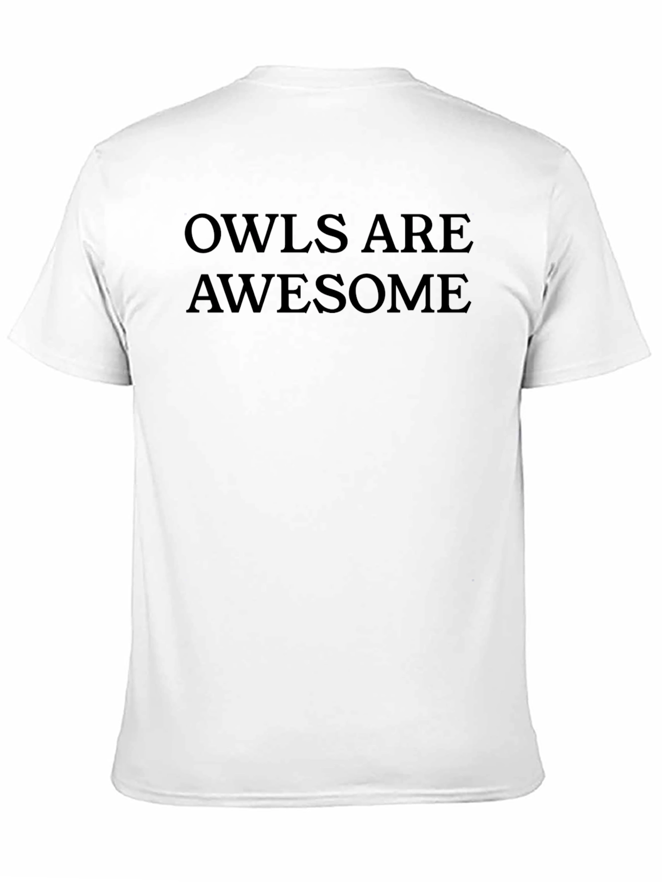 Black Owls Are Awesome Graphic Tee - Black Cotton T-Shirt view 11