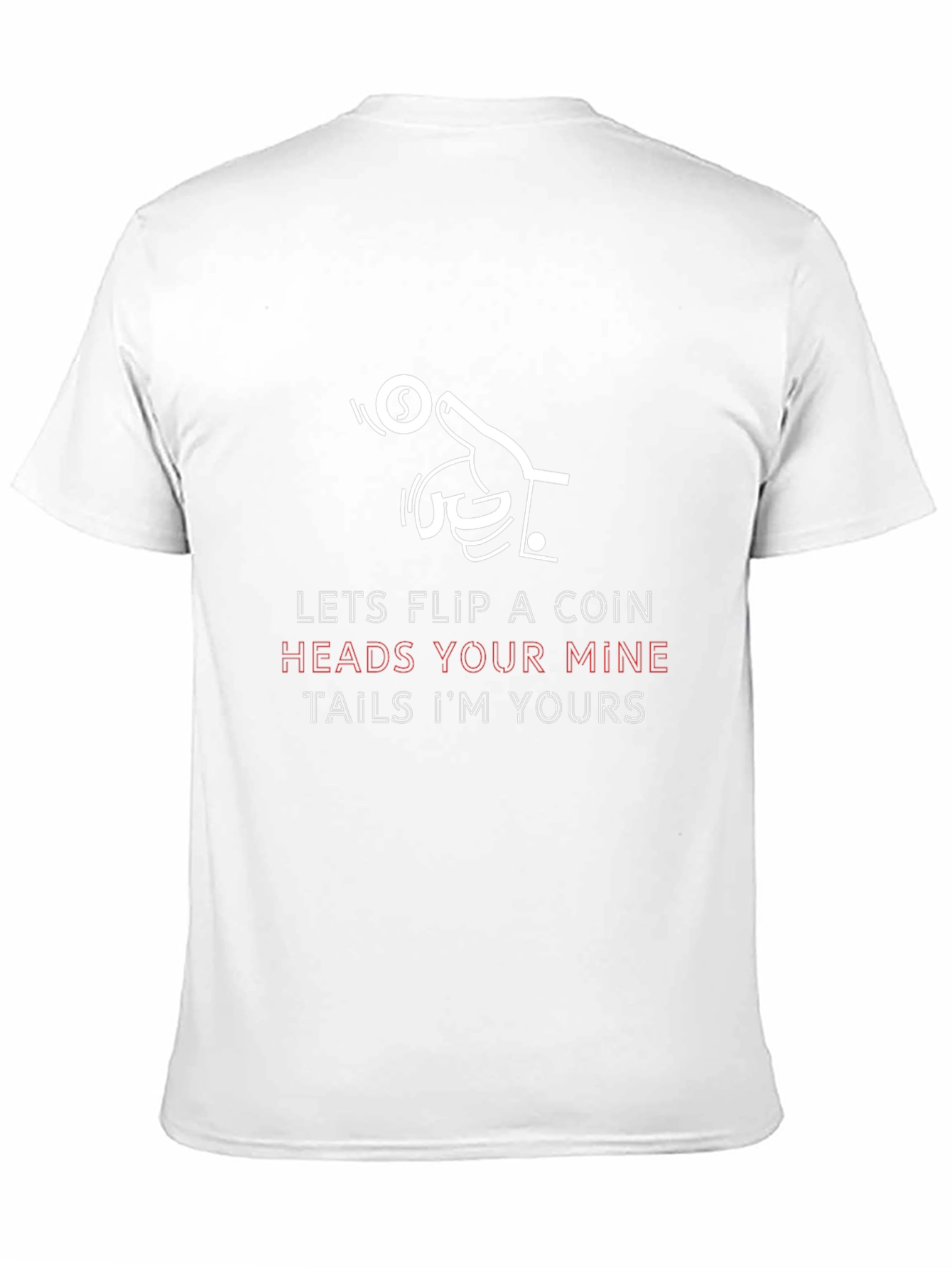 Black Coin Flip Graphic T-Shirt - Heads Your Mine, Tails I'm Yours view 11