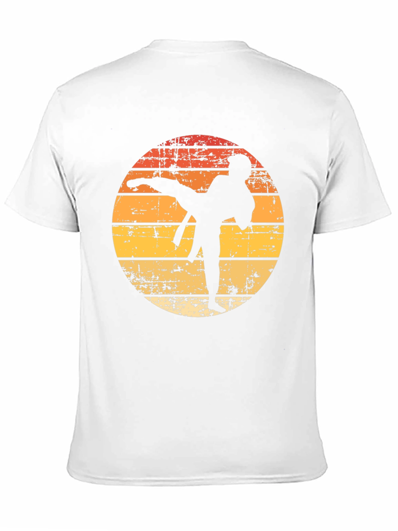 Black Karate Sunset T-Shirt - Retro Martial Arts Tee view 11