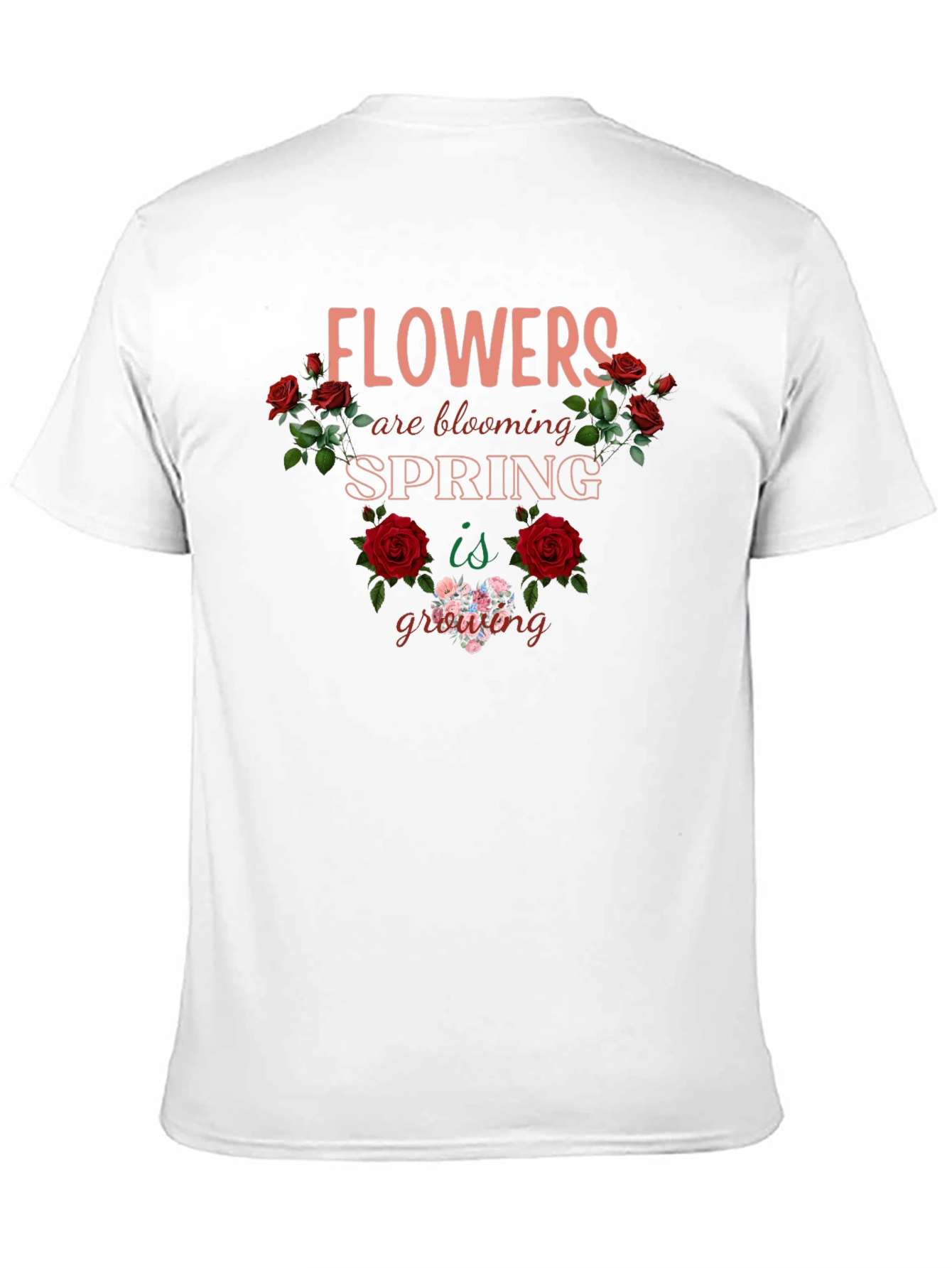 Black Flowers are Blooming Spring is Growing T-shirt view 11