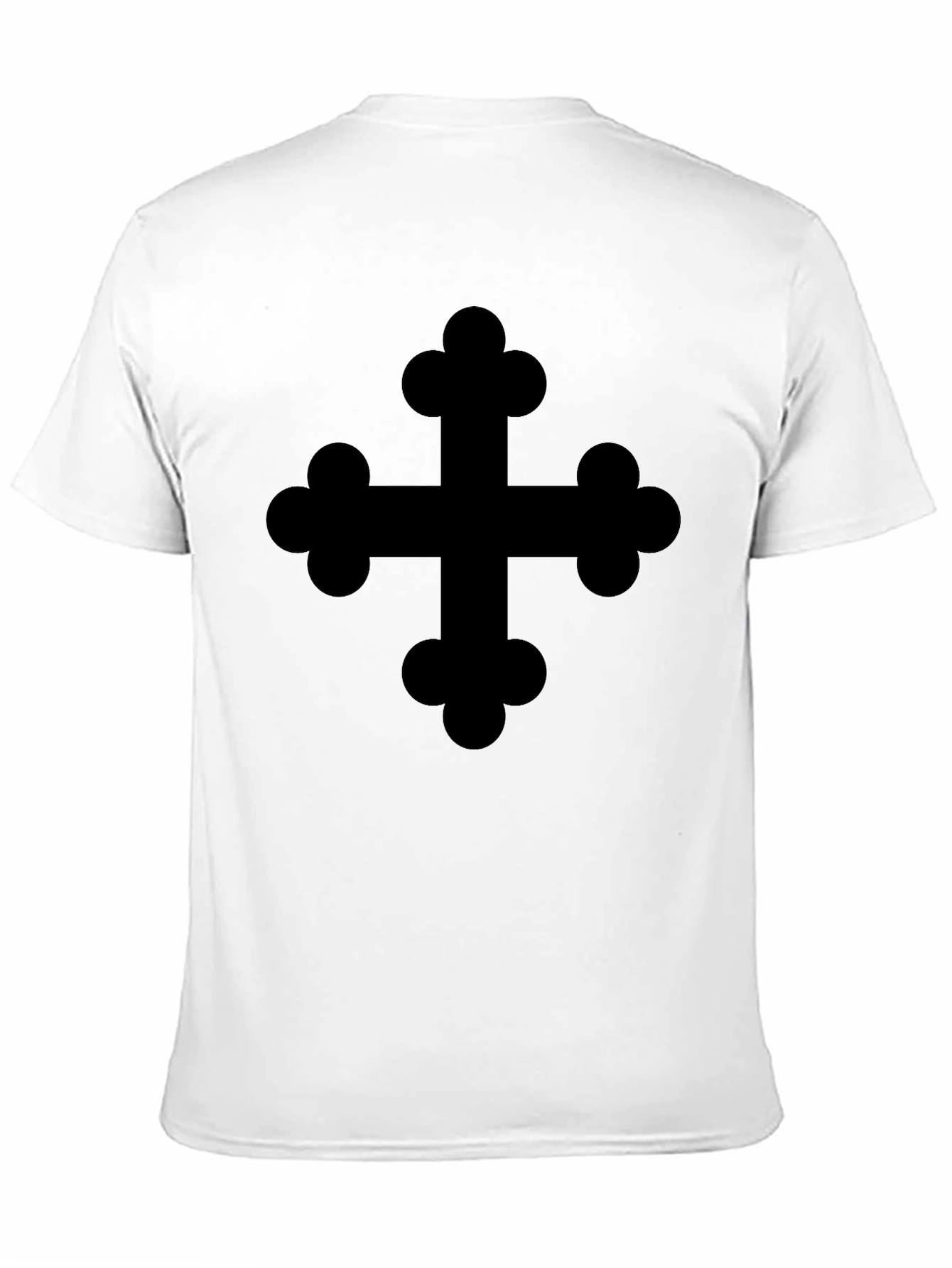 Black Black T-Shirt with Cross Design view 11