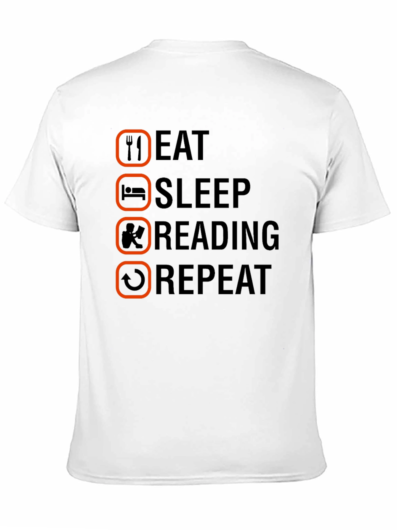 Black Eat Sleep Reading Repeat T-Shirt - Book Lover Tee view 11