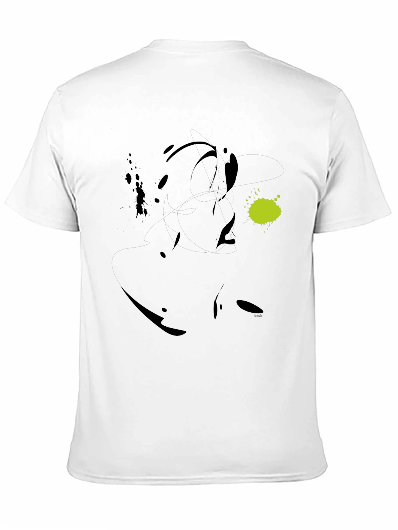 Black Abstract Graphic Print Men's Black T-Shirt view 11