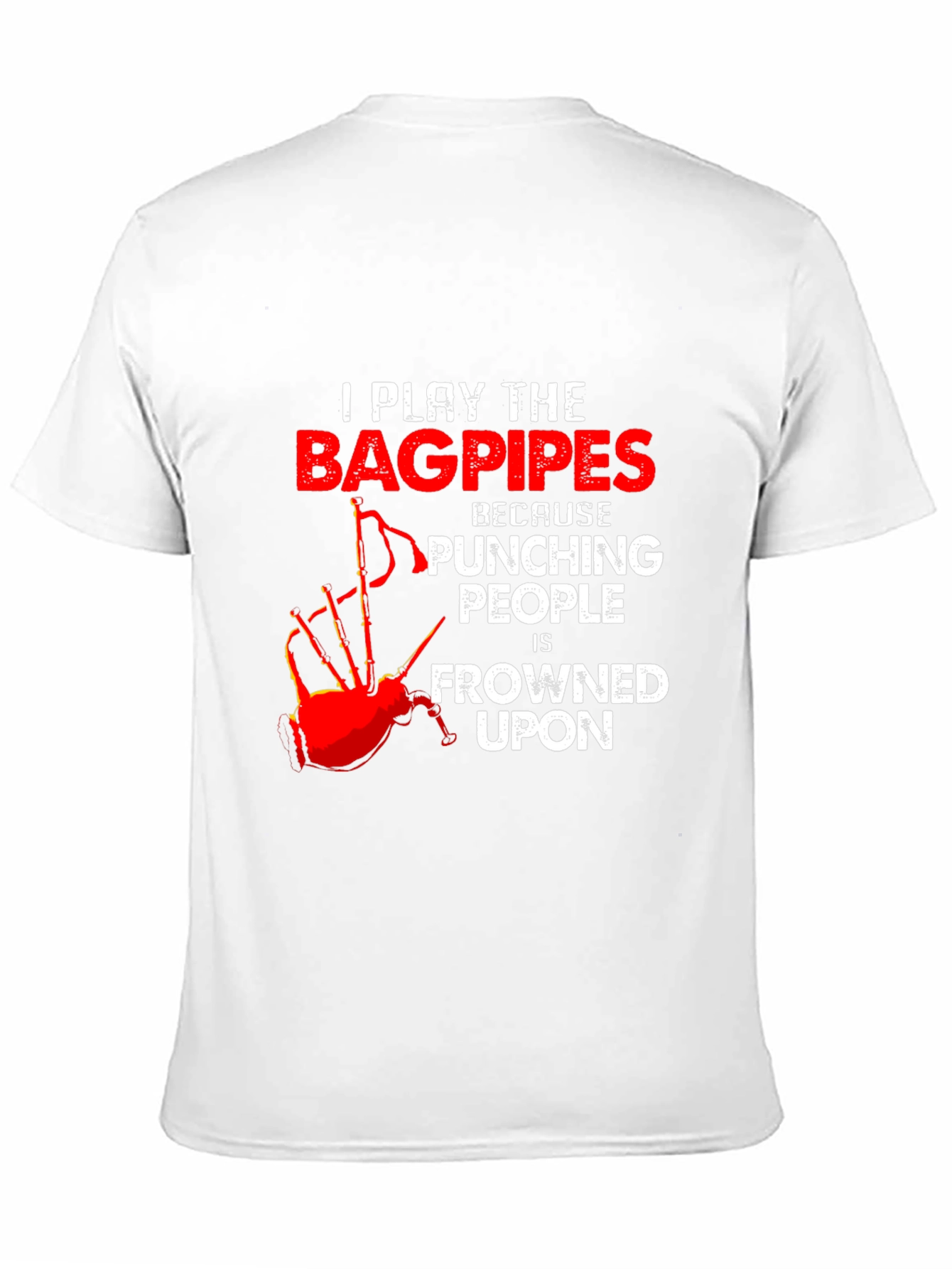 Black Bagpipes T-Shirt: Because Punching People is Frowned Upon view 11