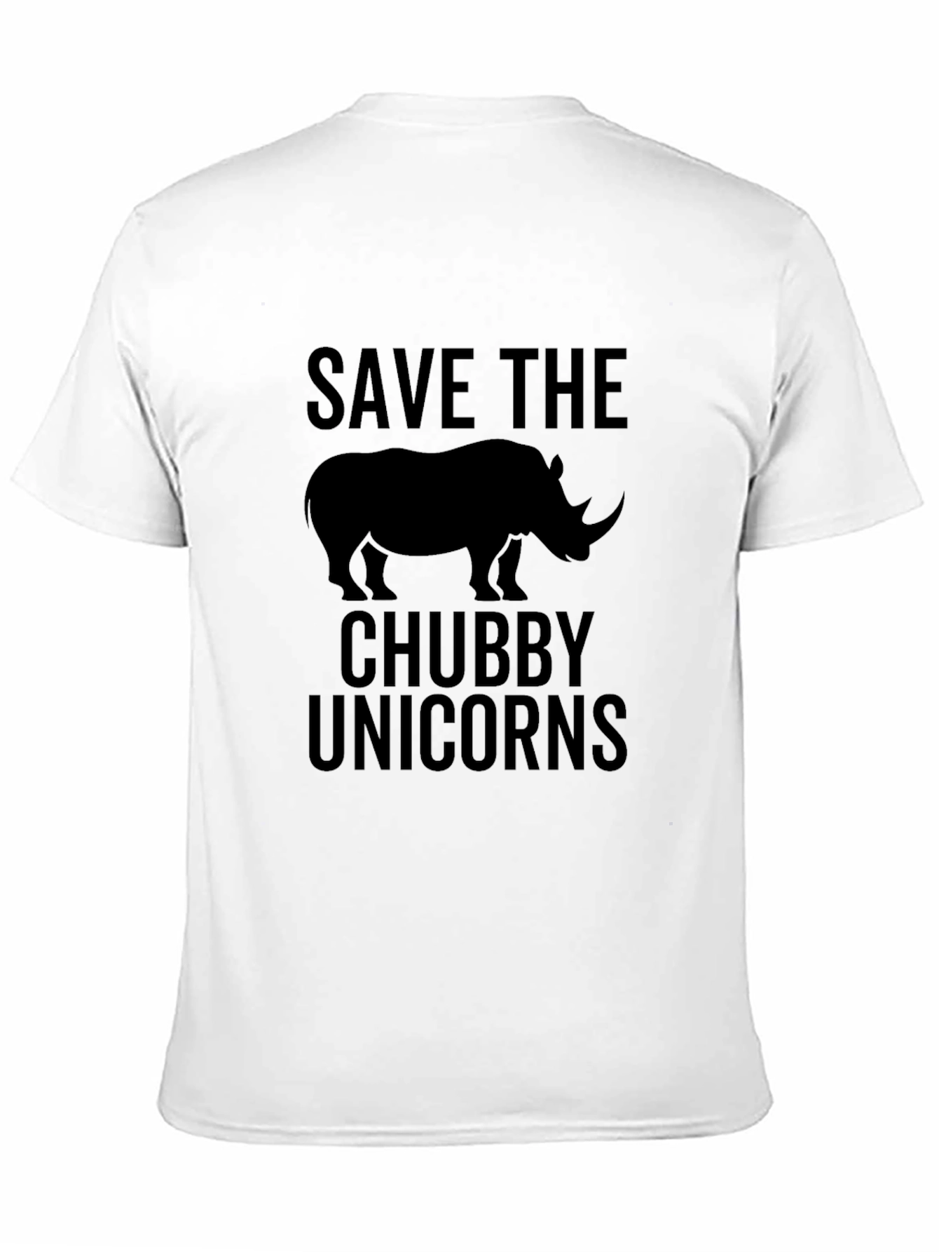 Black Save the Chubby Unicorns T-Shirt view 11