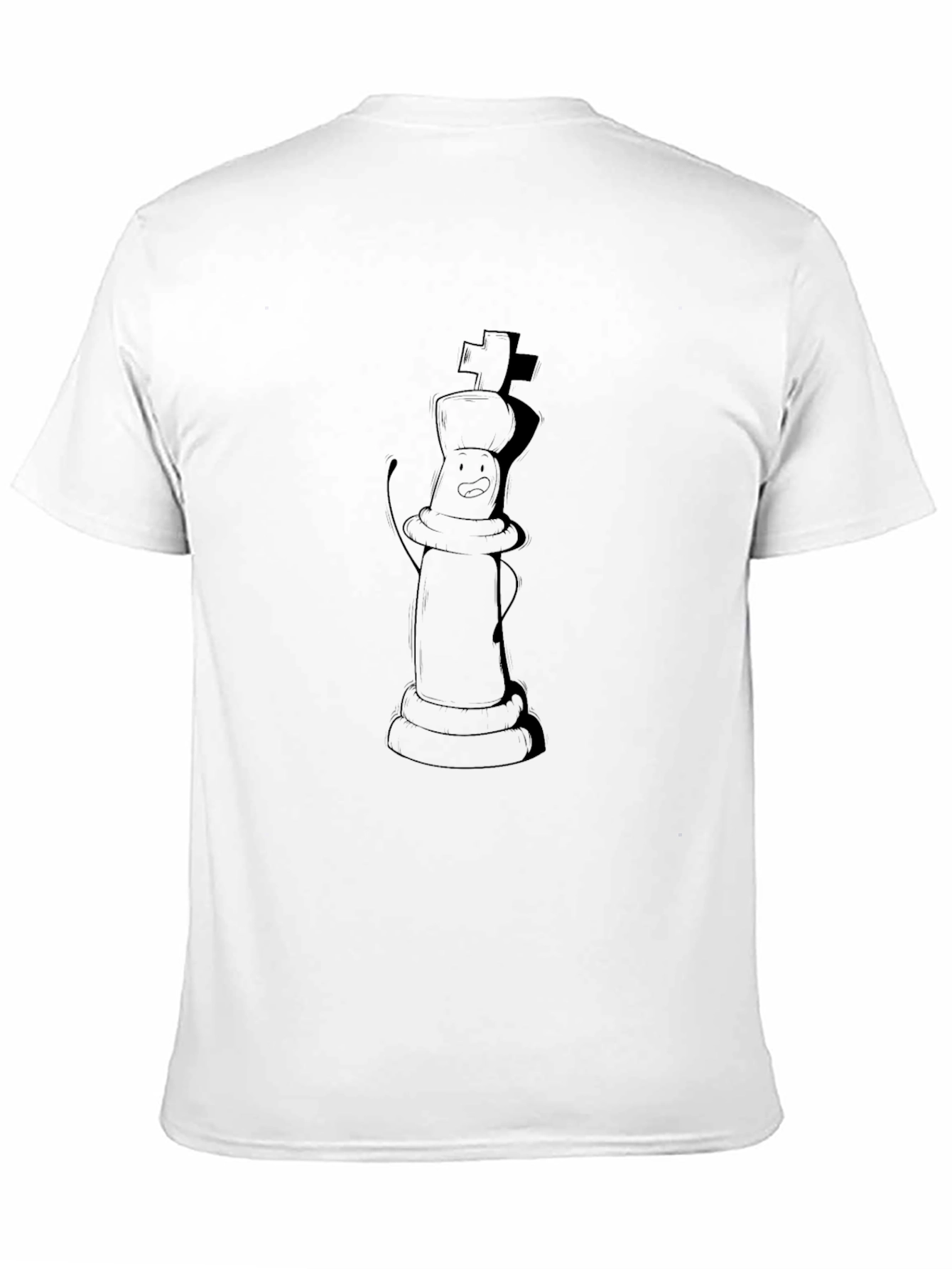 Black Chess King Cartoon Black T-Shirt view 11