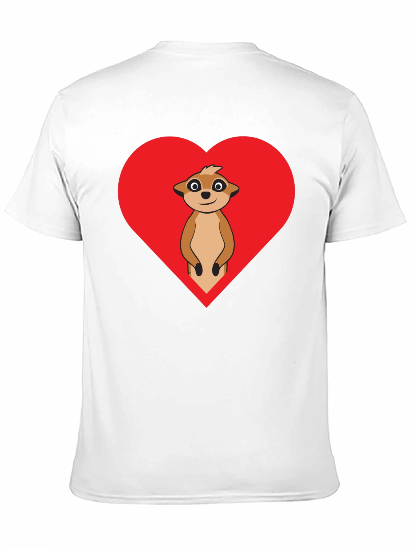 Black Meerkat Heart Graphic Tee - Black Cotton view 11