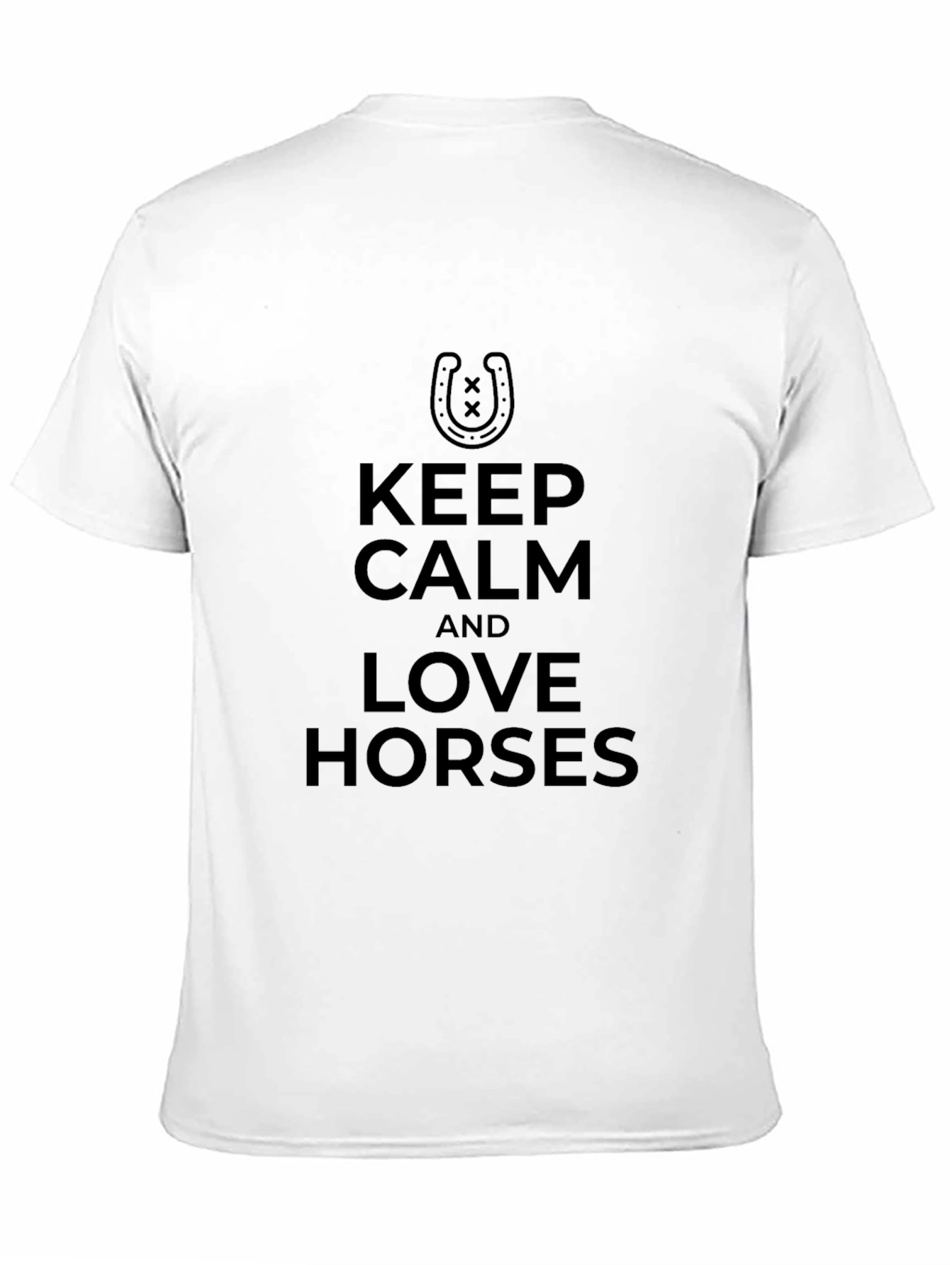Black Keep Calm Love Horses Black T-Shirt view 11