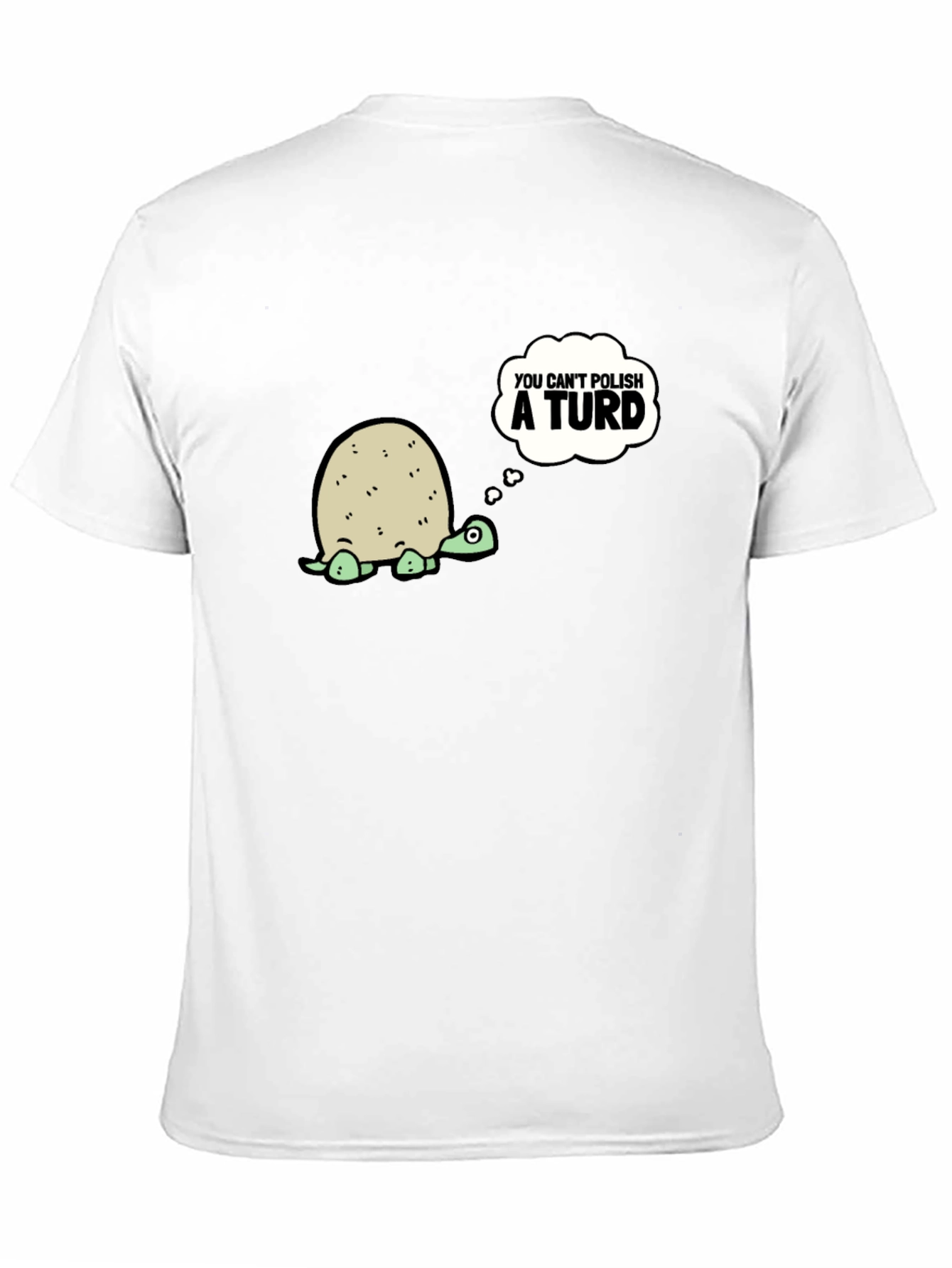 Black Humorous Turtle Graphic Tee - You Can't Polish a Turd view 11