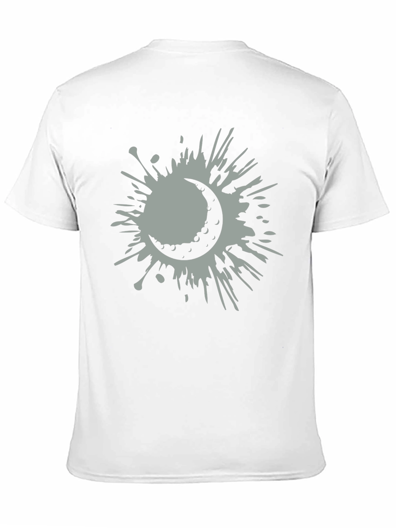 Black Crescent Moon Splatter Tee - Stylish Graphic T-Shirt view 11