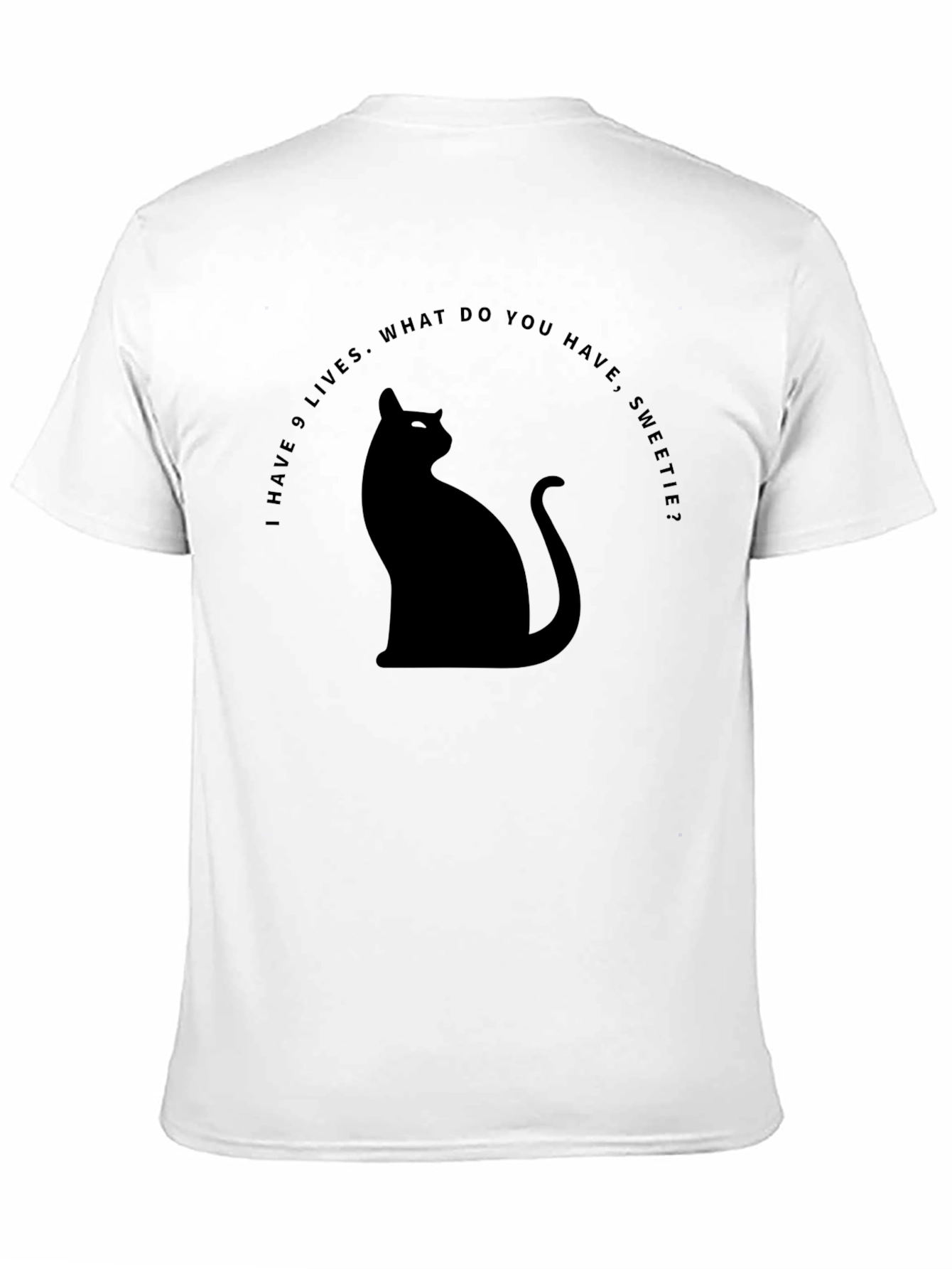 Black Nine Lives Cat T-Shirt - Funny Cat Lover Tee view 11