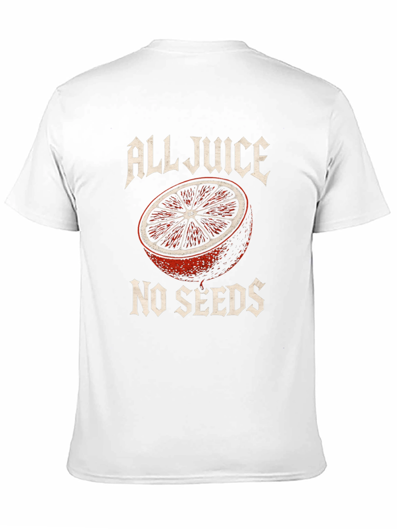 Black All Juice No Seeds T-Shirt - Funny Fruit Graphic Tee view 11