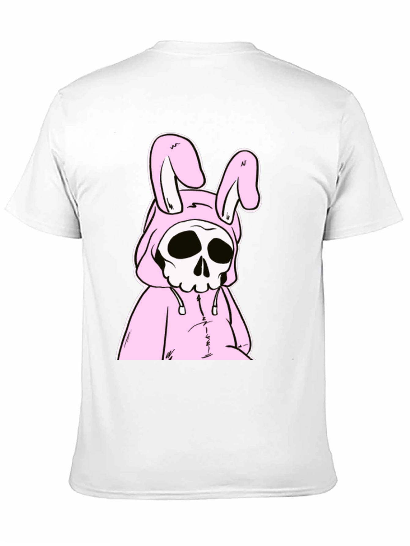 Black Grim Reaper Bunny Graphic T-Shirt view 11