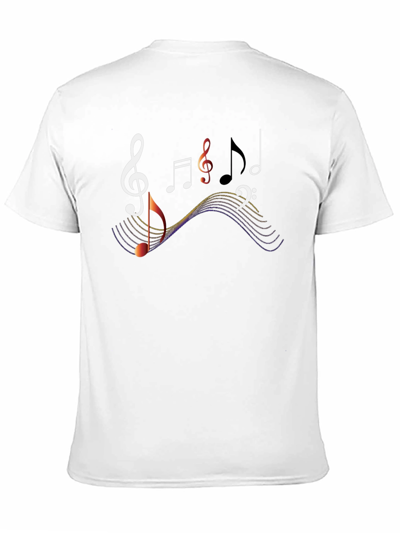 Black Musical Note Graphic Black T-Shirt view 11