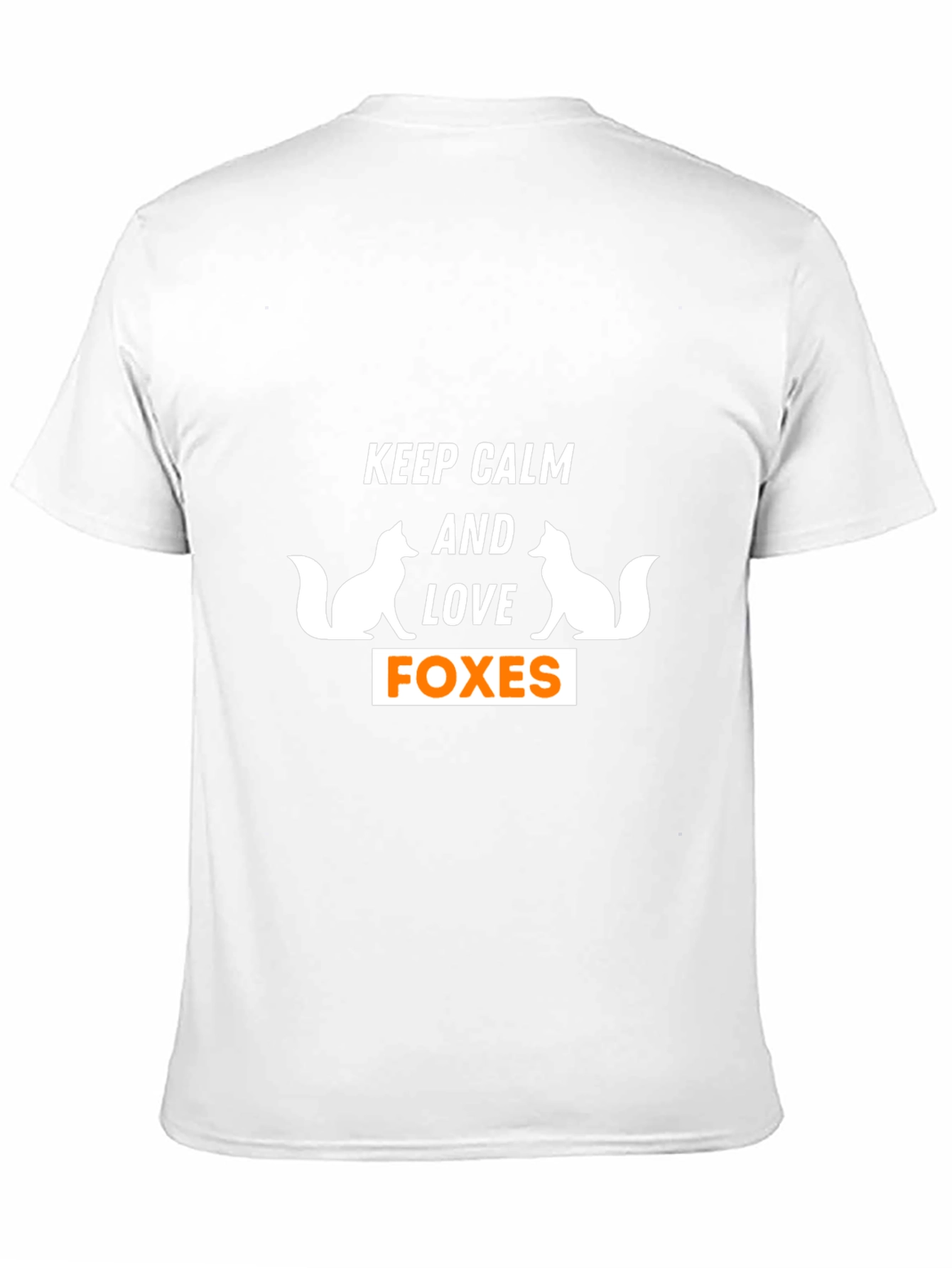 Black Keep Calm and Love Foxes Graphic T-Shirt view 11