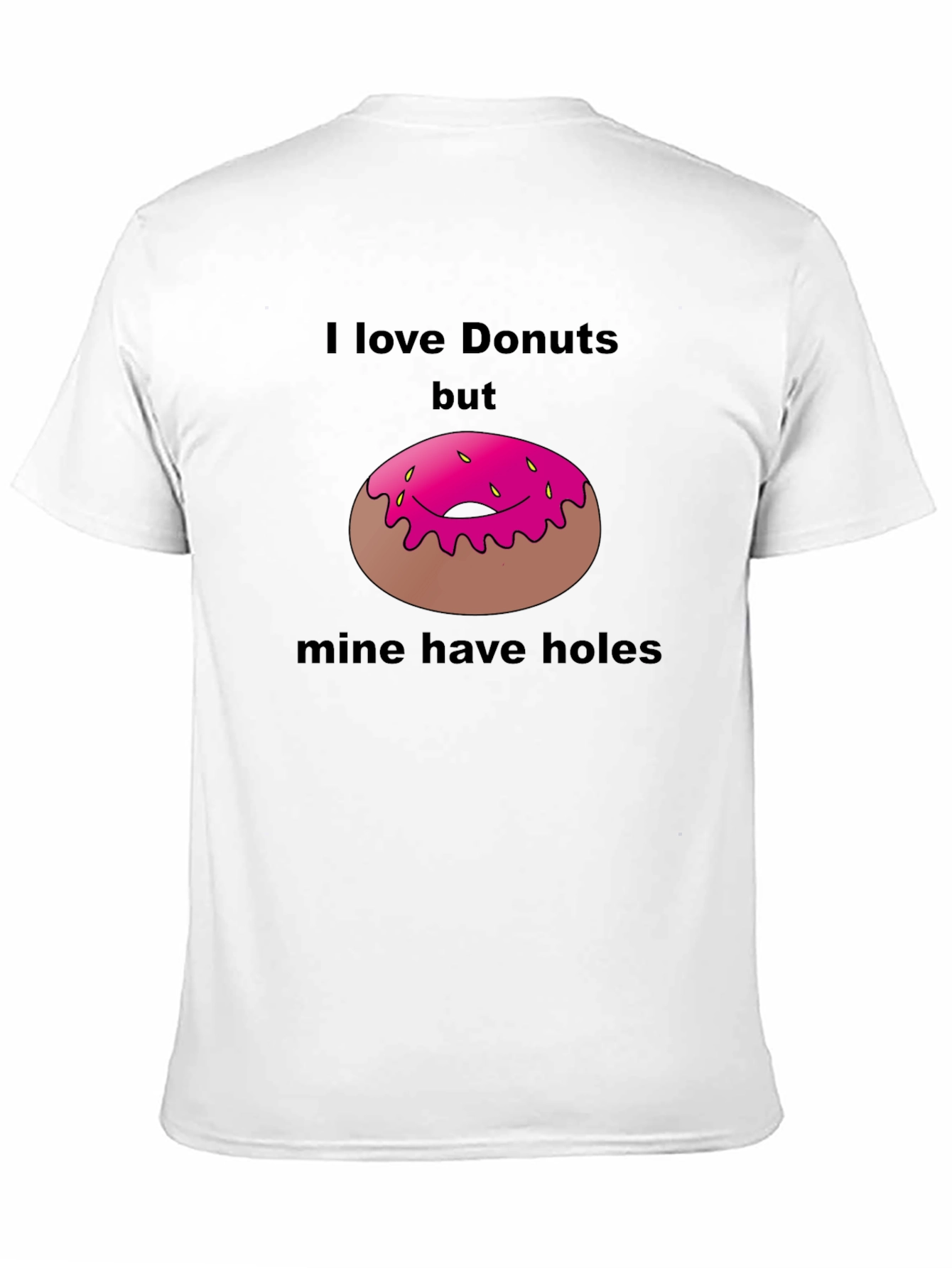 Black I Love Donuts T-Shirt Funny Pun Tee view 11