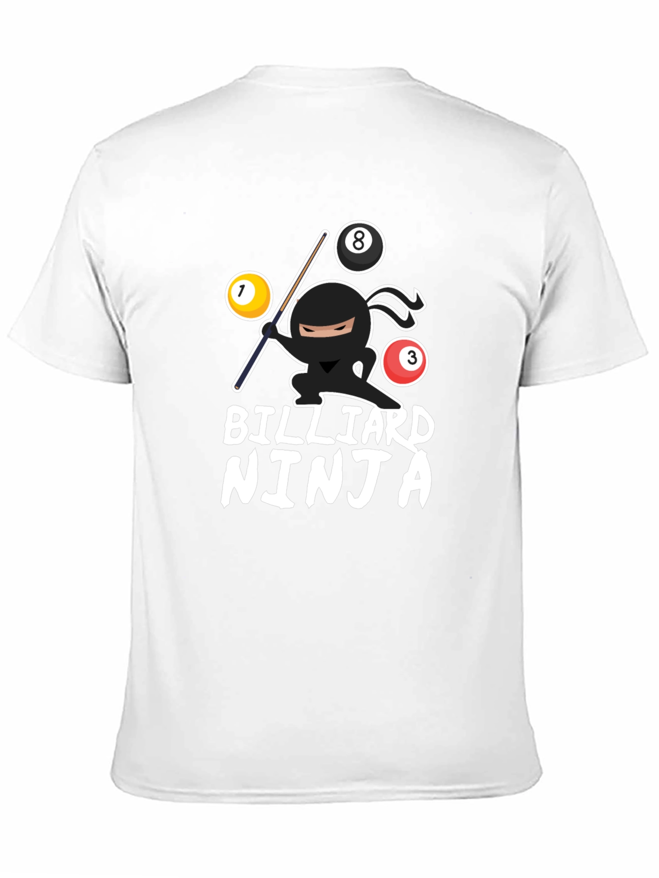 Billiard Ninja Graphic T-Shirt - Unique Pool Player Tee - 11