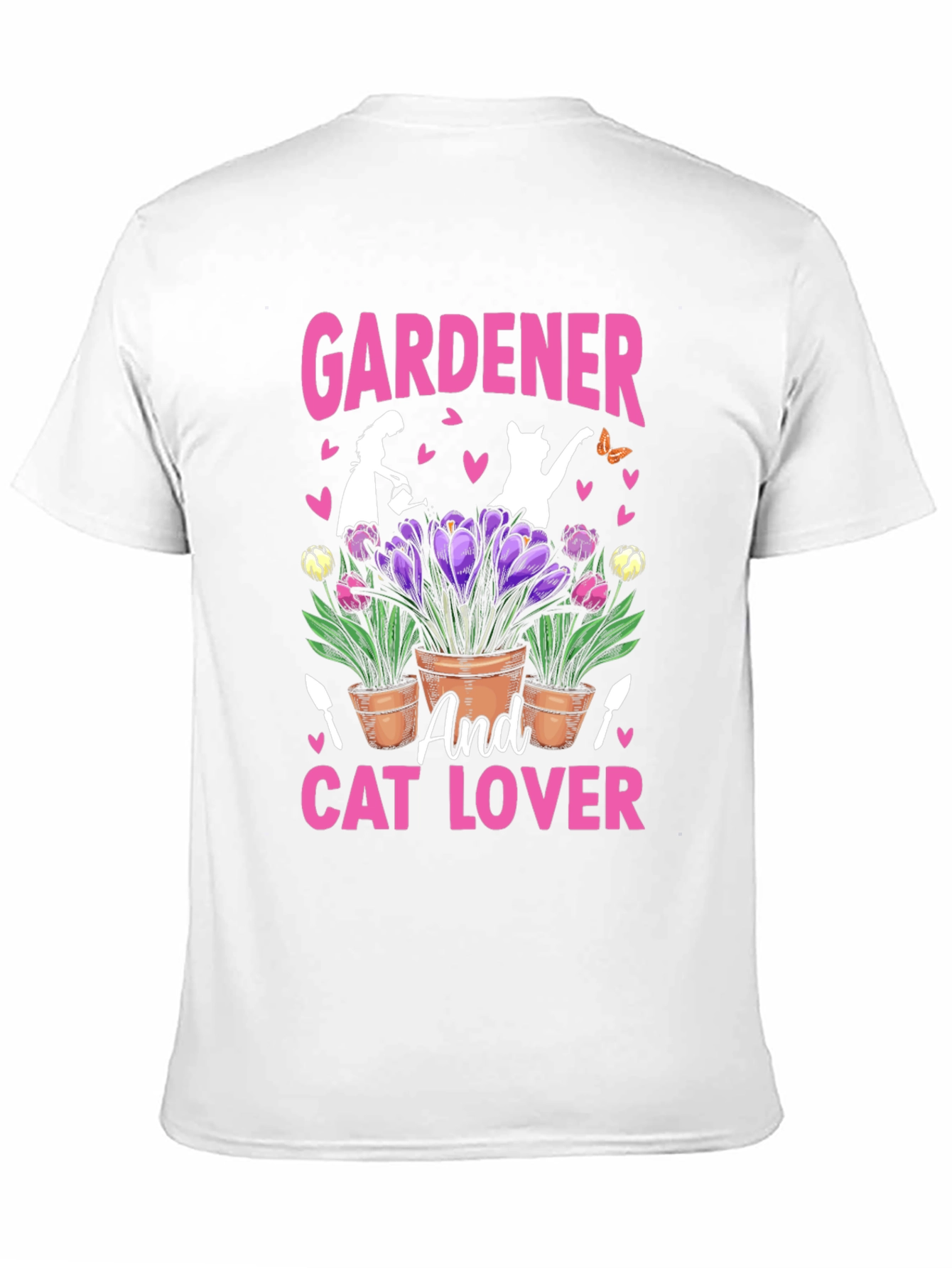 Black Gardener and Cat Lover T-Shirt view 11