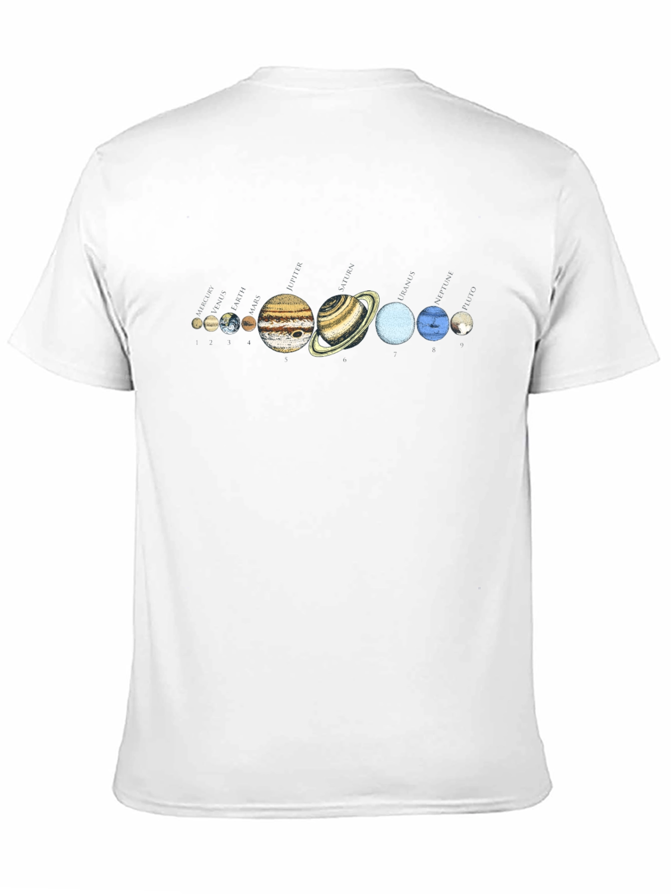 Black Solar System Planets Graphic T-Shirt view 11